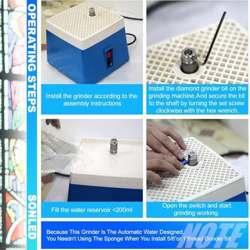 Kompletny zestaw startowy do witraży z młynkiem, nożem do szkła, lutownicą, taśmą miedzianą i akcesoriami - idealny dla początkujących i hobbystów