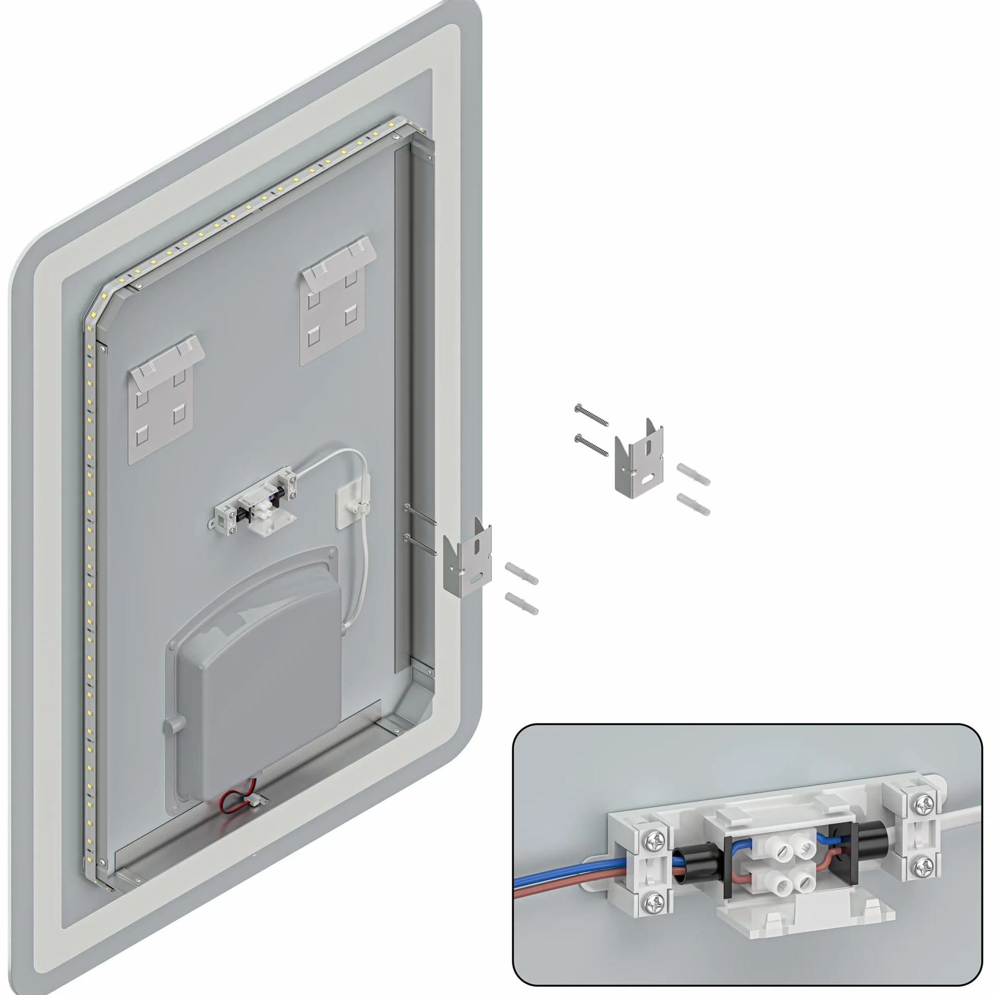 ledscom.de 2 lustra LED BALI z oświetleniem, 50 cm x 70 cm, 1695 lm, biały