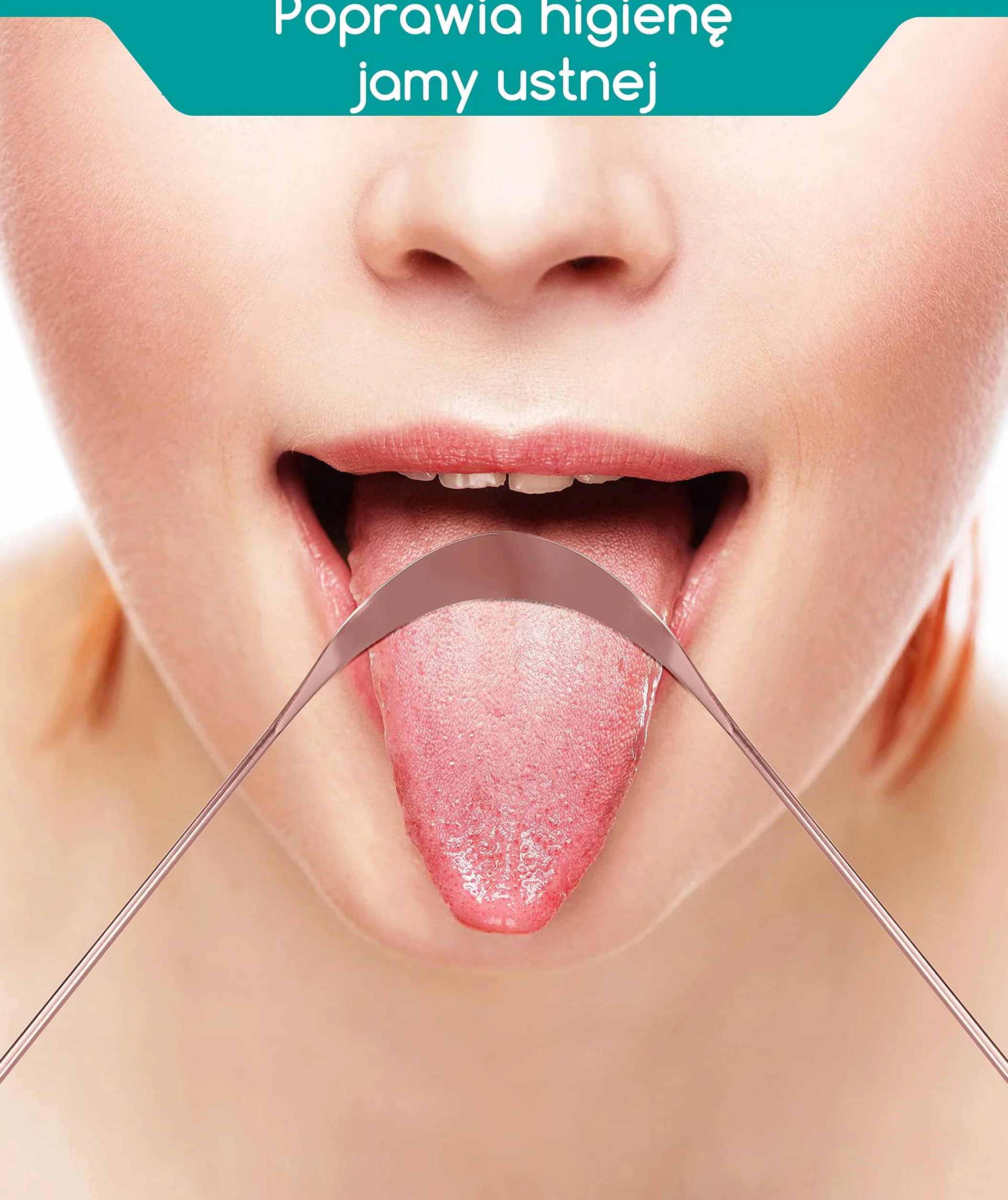 Medi Grade [2 szt.] Miedziana skrobaczka językowa - Antybakteryjna szczotka do języka - zapobiega cuchnącemu oddechowi i nieświeżemu oddechowi - usuwa bakterie - Lepsza higiena jamy ustnej - skrobanie