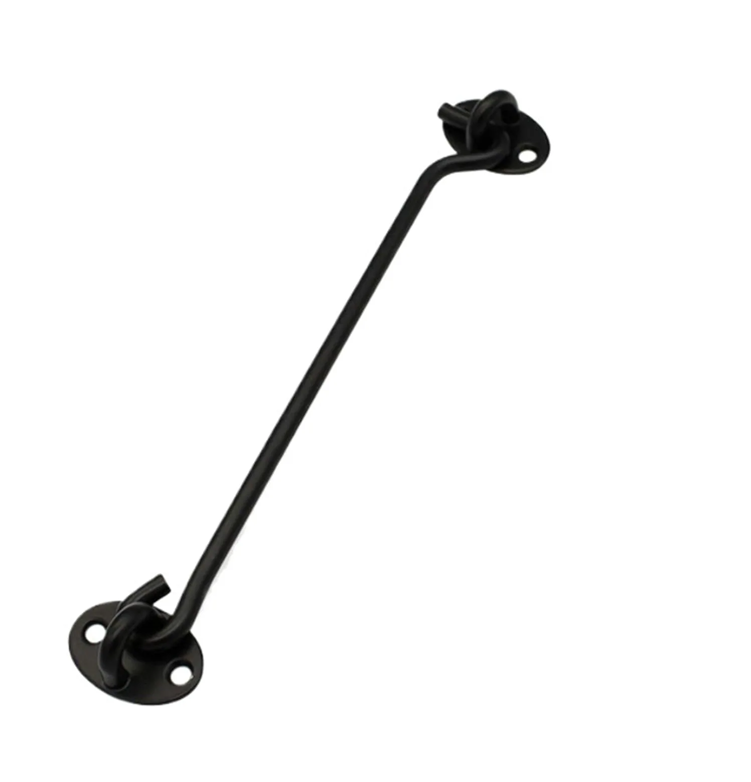 4 szt. Zatrzask z oczkiem ze stali nierdzewnej | Zamek drzwi do szafek bramowych Bezpieczne zamykanie(Black,200mm)