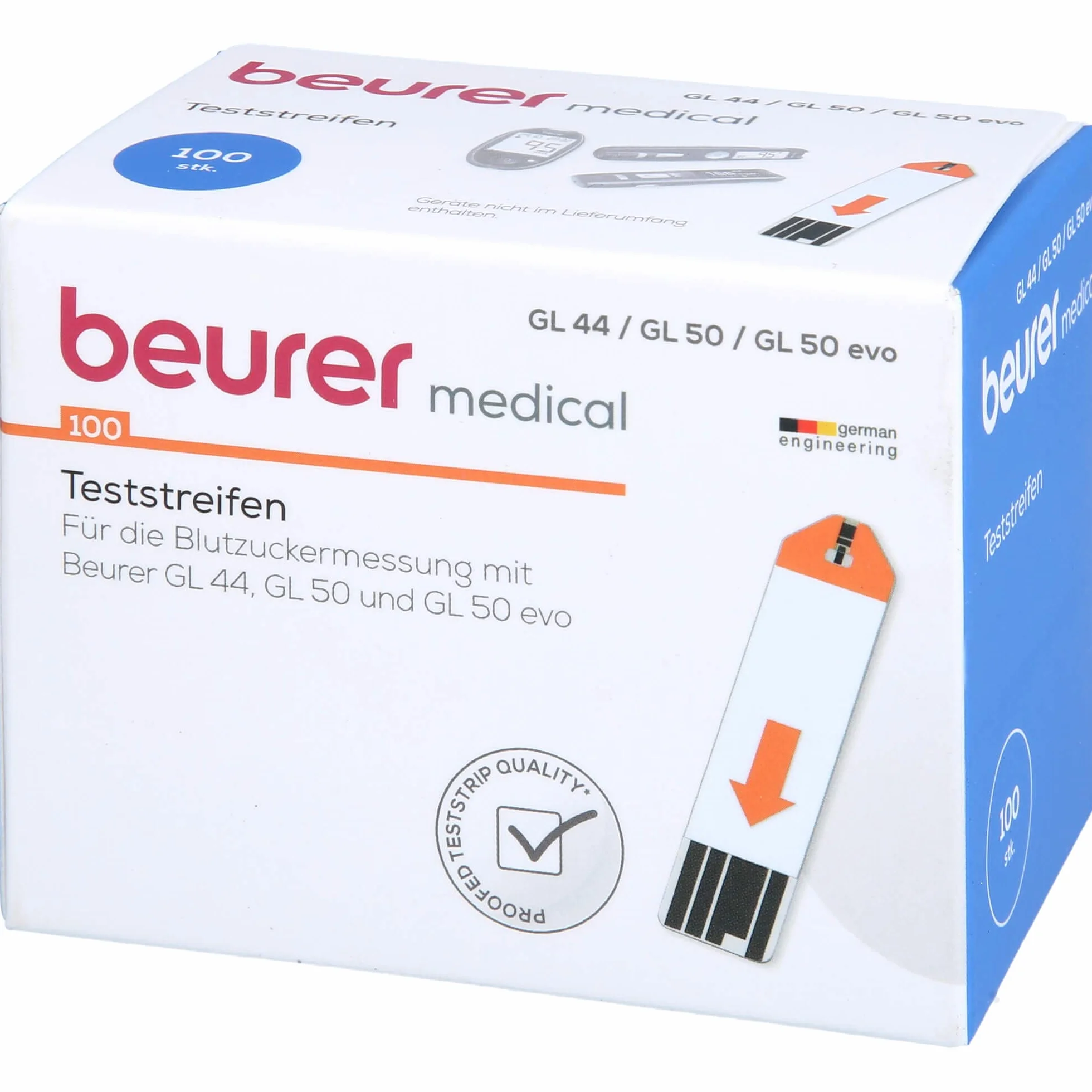 Beurer GL 44 GL 50 paski testowe glukozy 100 sztuk