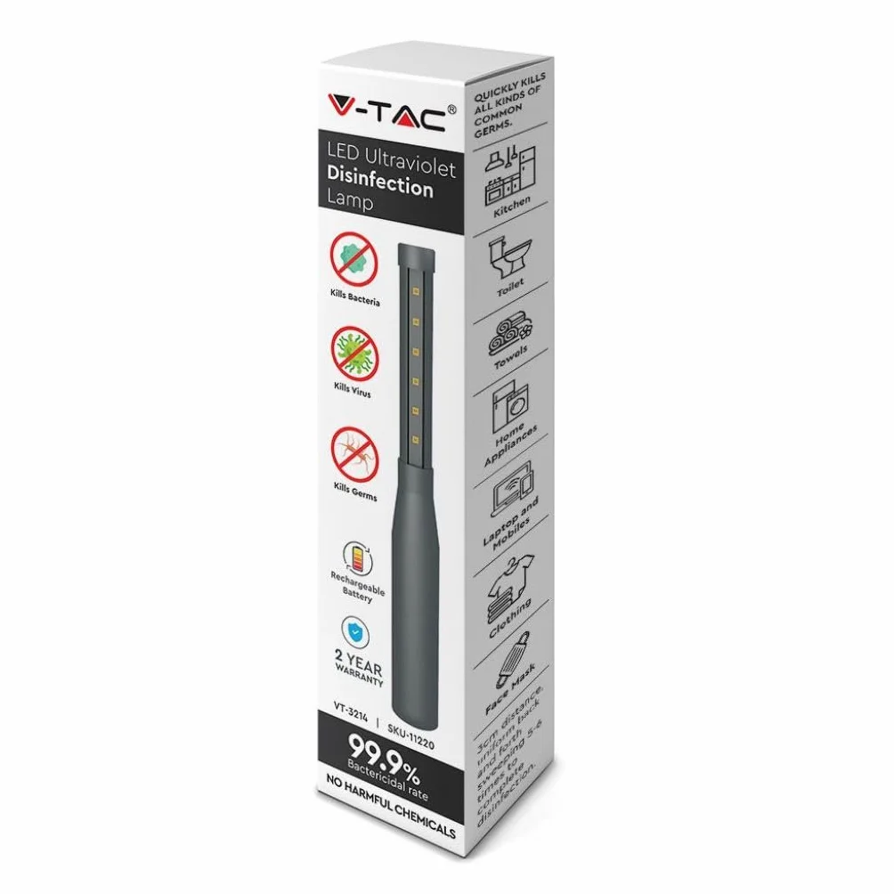 V-tac VT-3214 UVC lamp - Desinfecterend - Desinfectie - Doodt 99.9% bacteriën en virussen - Ultraviolet C straling - 14W