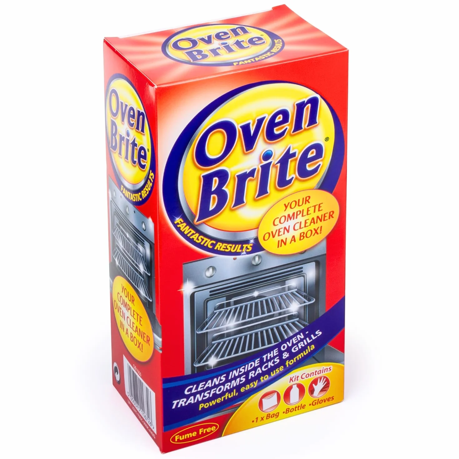 Oven Brite Środek do czyszczenia piekarnika All-in-1 | Czyści wewnątrz piekarnika – przekształca stojaki i grille, mocna, wolna od oparów, łatwa w użyciu formuła (butelka 500 ml, torba i rękawiczki w