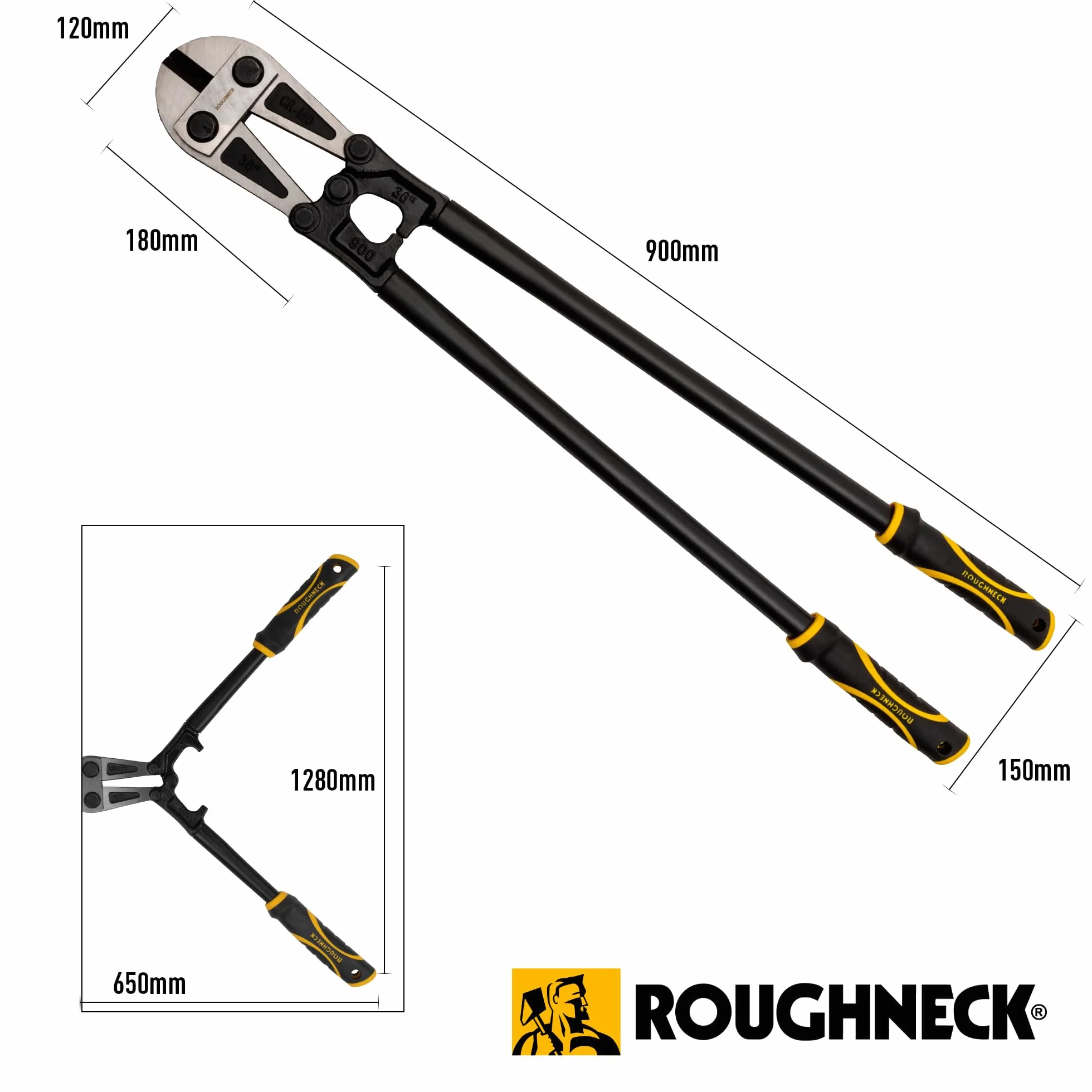Roughneck ROU39136 profesjonalne frezy do śrub, czarne
