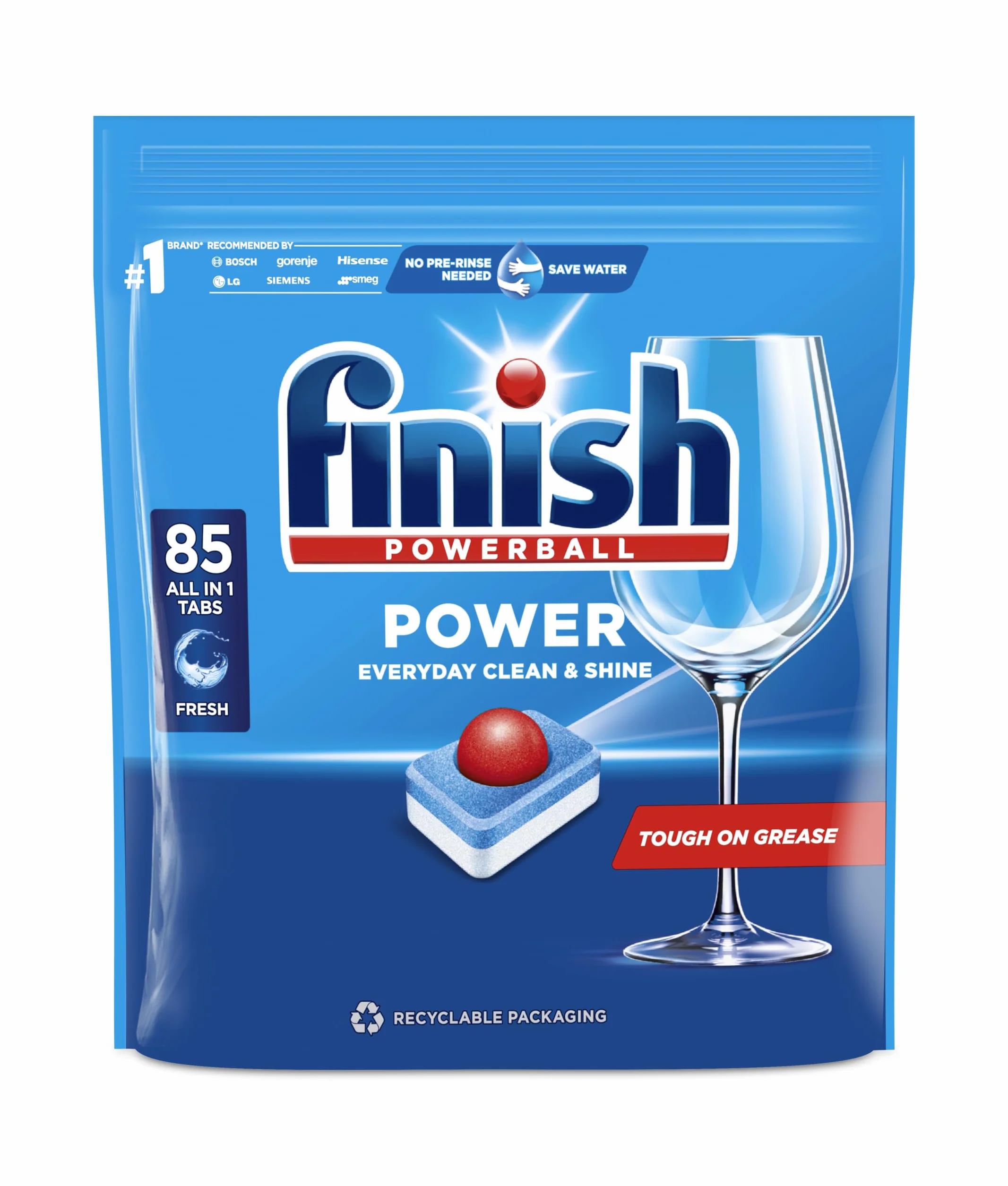 Finish Power Lemon Tabletki do Mycia Naczyń w Zmywarce 1040 G (65 Sztuk)