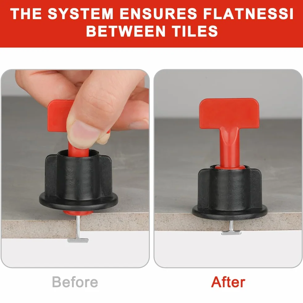 Flintronic System poziomowania płytek 1,5 mm, 80 szt. Pomoc przy układaniu płytek, zestaw poziomicy z 2 kluczami, wielokrotnego użytku krzyżyki płytkowe, zestaw narzędzi do płytek i klinów płytkowych