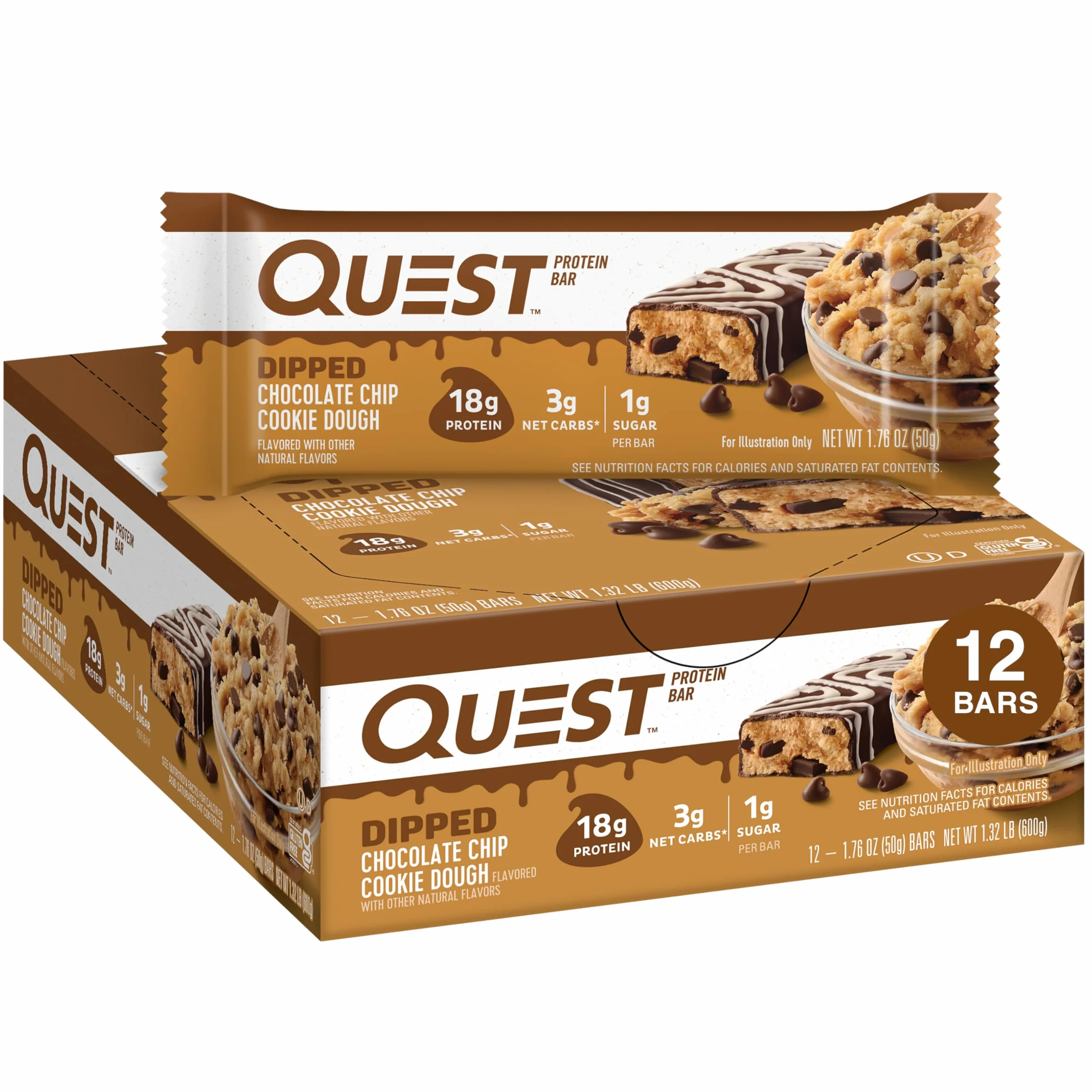 Quest Dipped Ciasto czekoladowe 12/pudełko