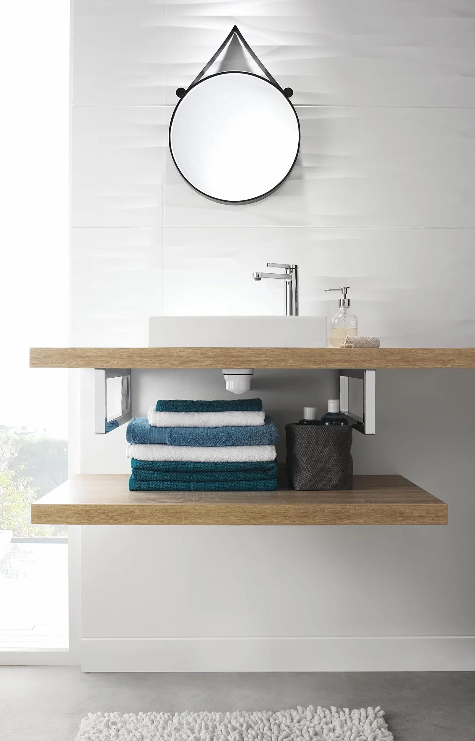 Wirquin 30721532 kompletny zestaw umywalkowy XS Pure Quick Clac zestaw odpływowy 100 mm