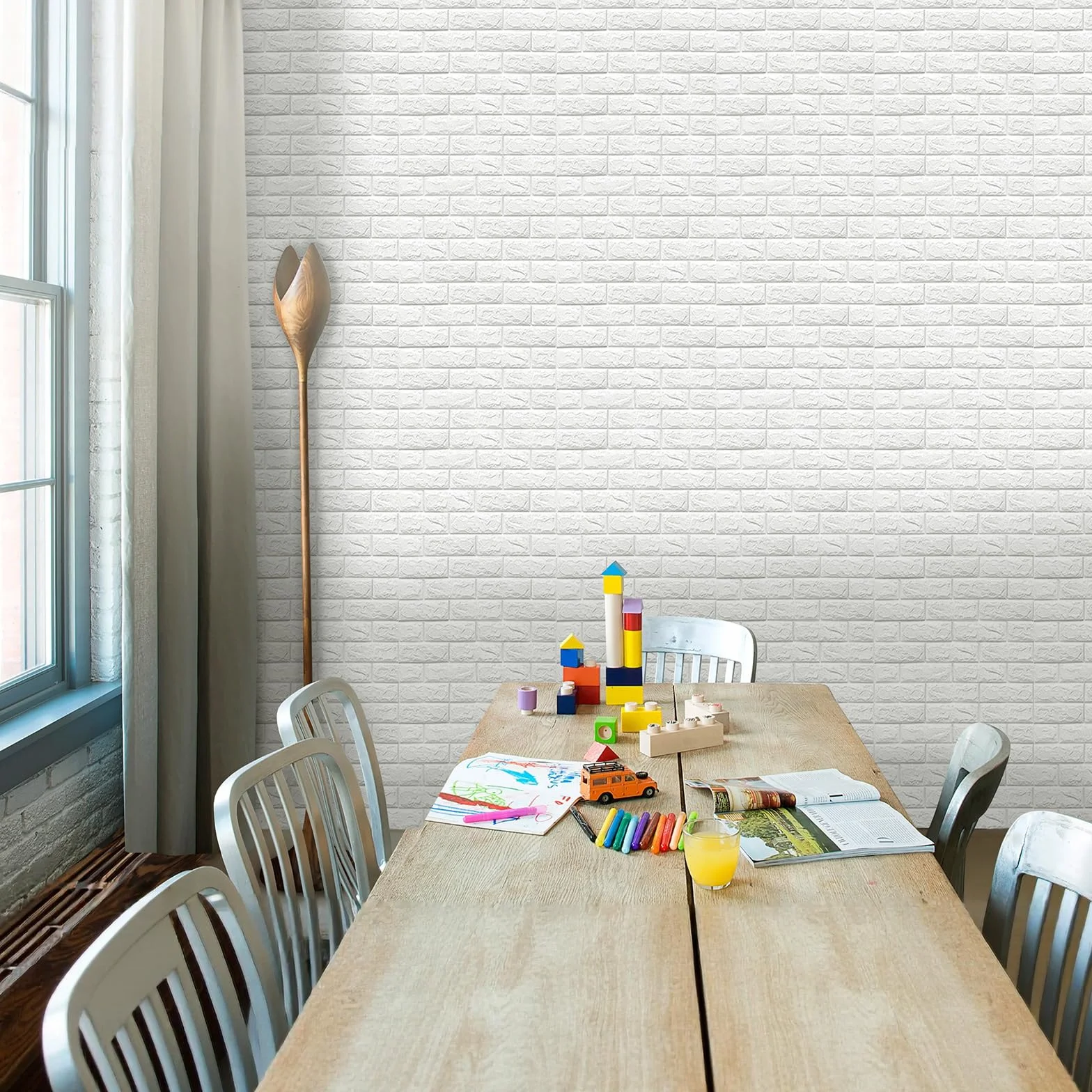 Samoprzylepne panele ścienne 3D 70 cm x 10 m wodoodporna naklejka ścienna z cegły