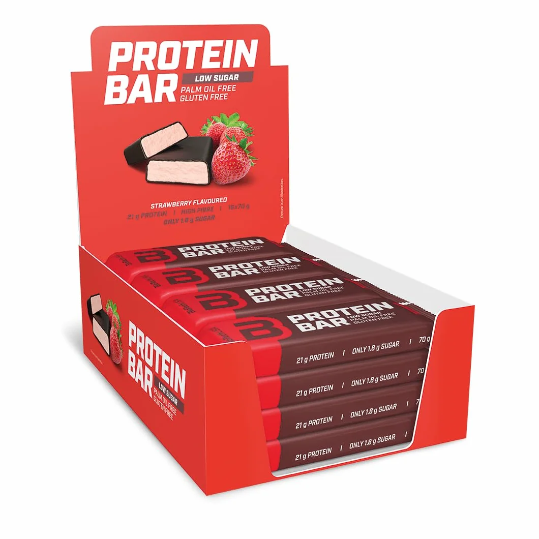 BioTech USA Protein Bar Strawberry 16 x 70 g Riegel