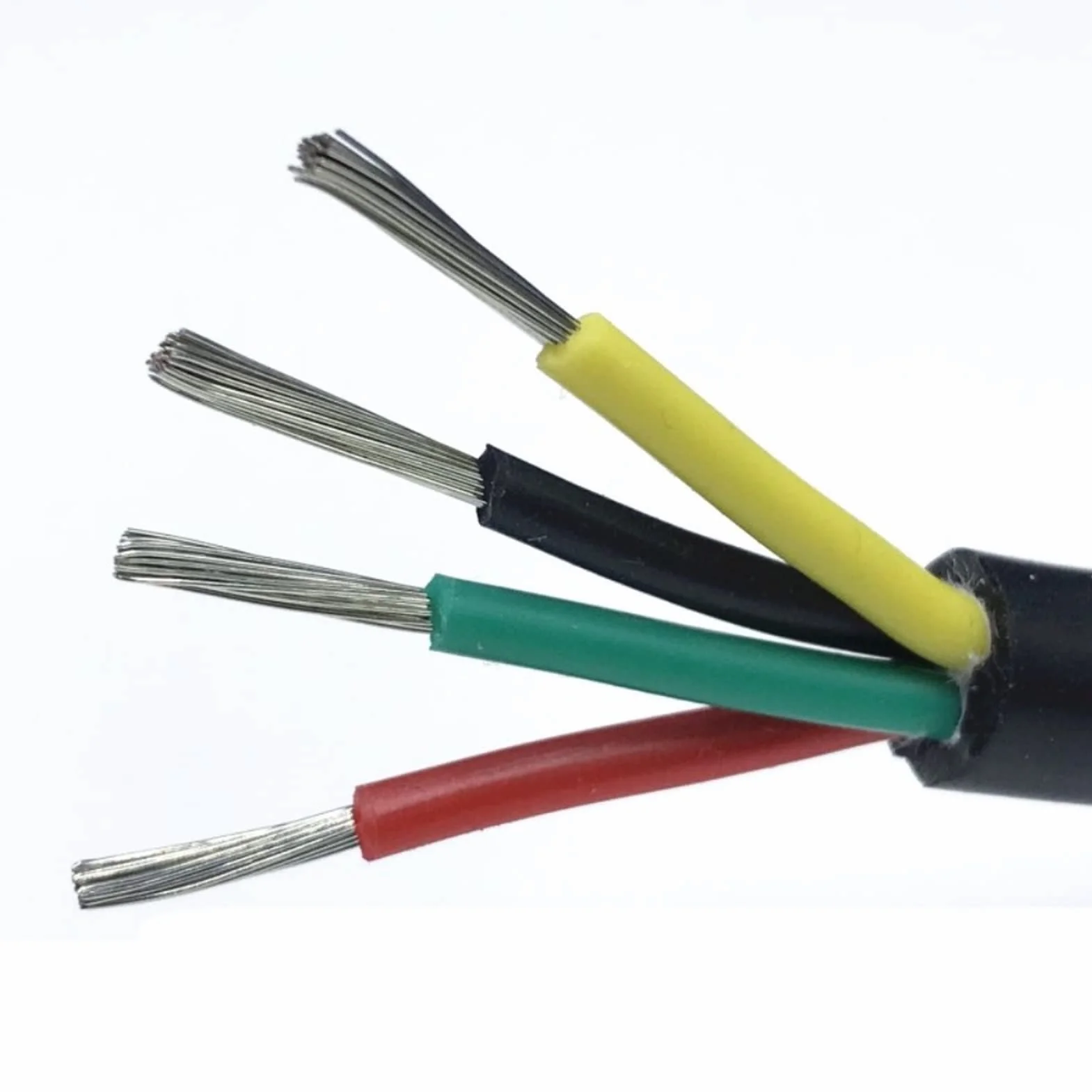 Kabel silikonowy Przewód elektryczny, 3 metry wysokotemperaturowy 180C 2-8 rdzeni 0,2-2,5 mm2(6 Core,0.2mm 24AWG)
