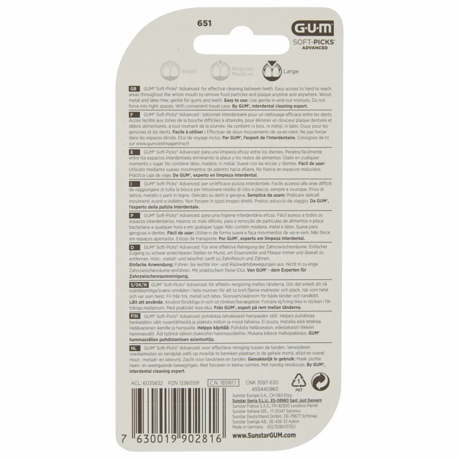 Gum Soft Picks Advanced Large 30U