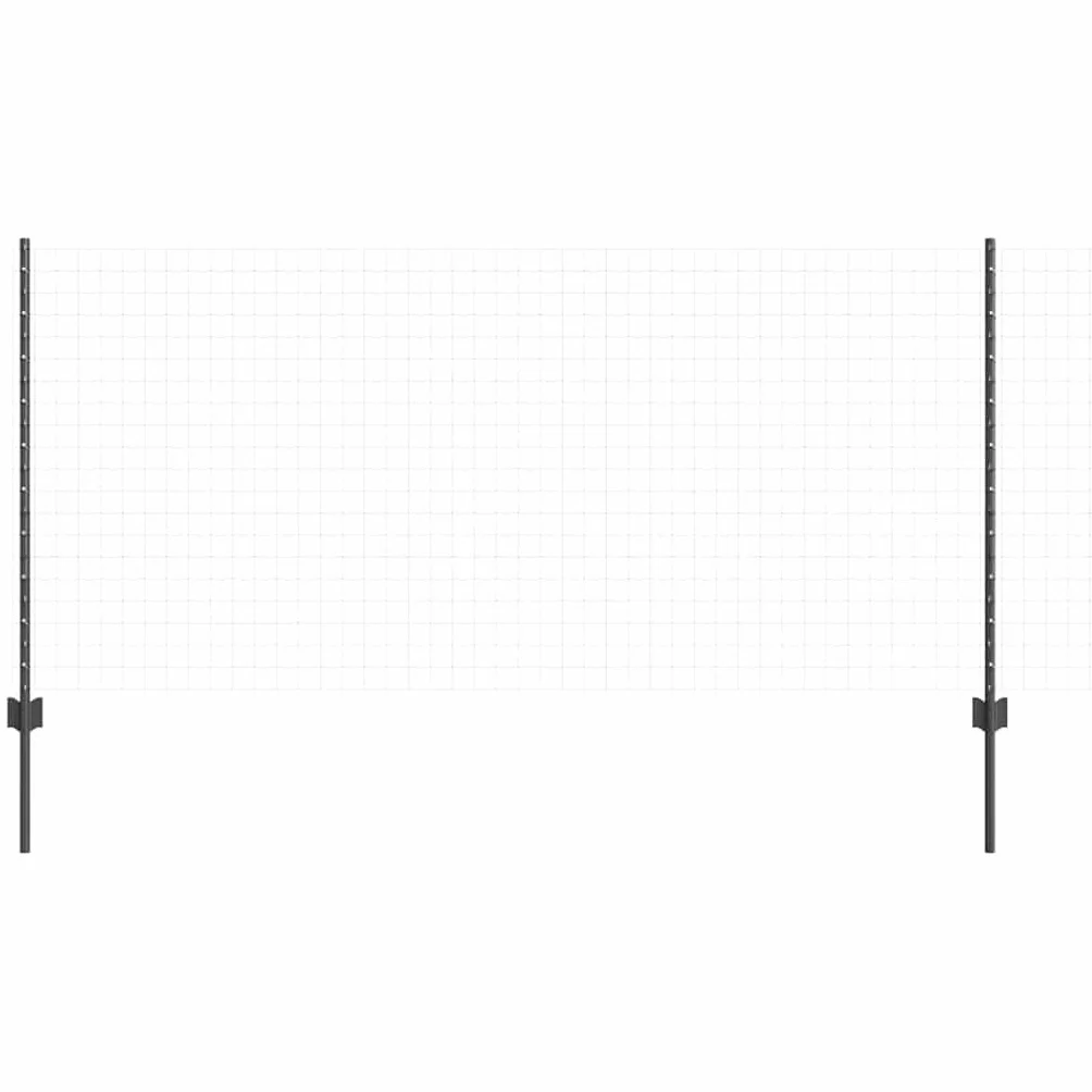 vidaXL Słupek ogrodzeniowy. 5 pcs Szary 100 cm Stal, Słupki ogrodowe i tarasowe, trwałe cylindryczne, nowoczesna bariera do Twojego podwórka