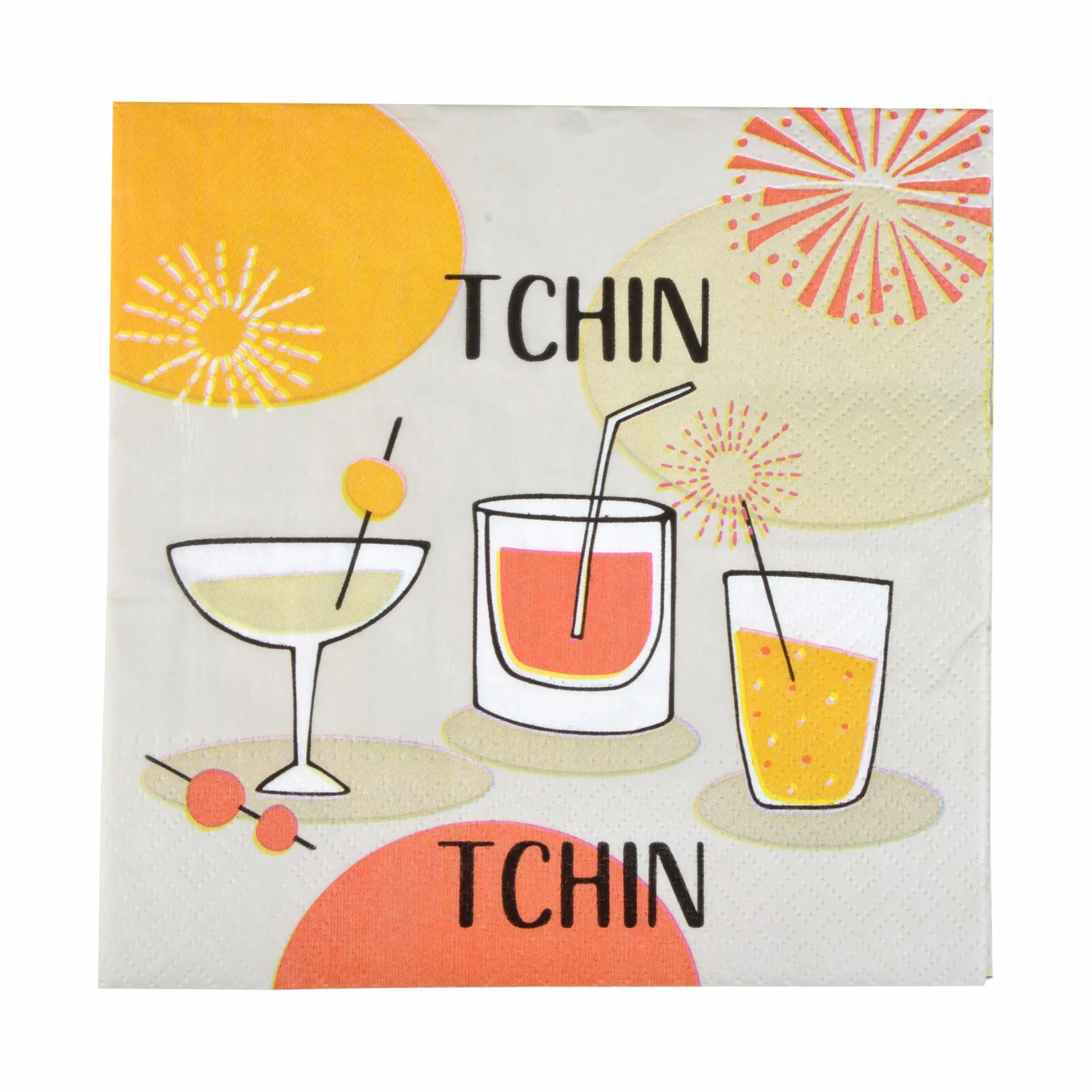 Homéa, Zestaw 20 3-warstwowych ręczników papierowych 33 x 33 cm Chin Tchin