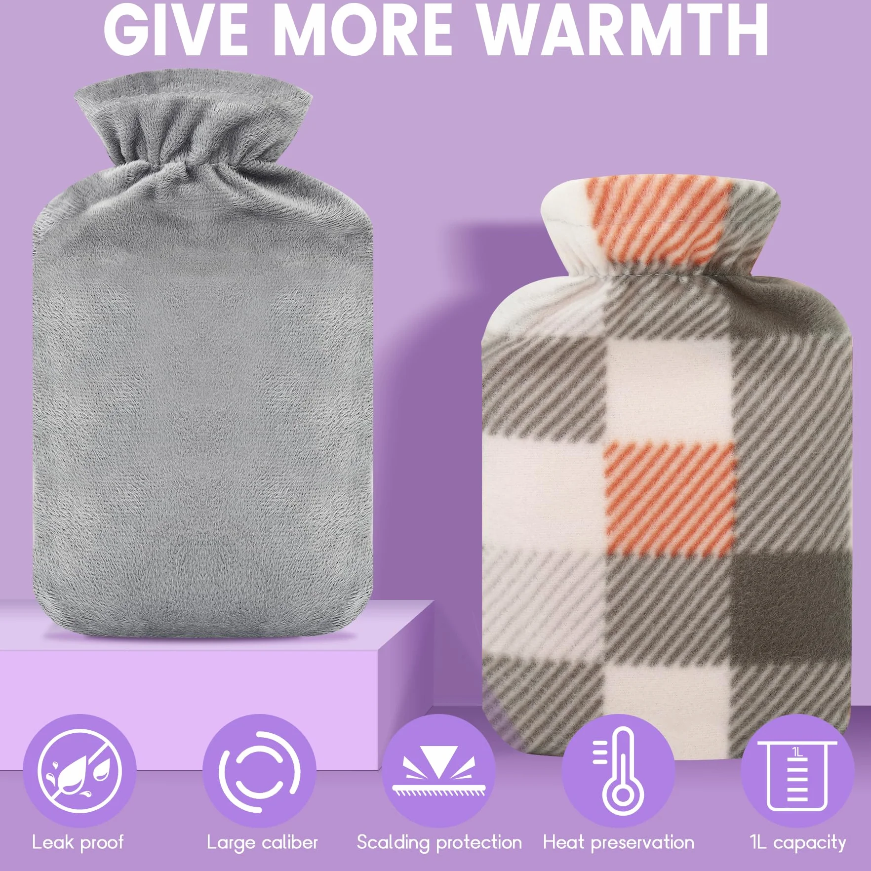Termofor z gumy 1L 130cm z paskiem Koala na szyję ramiona plecy talię nogi
