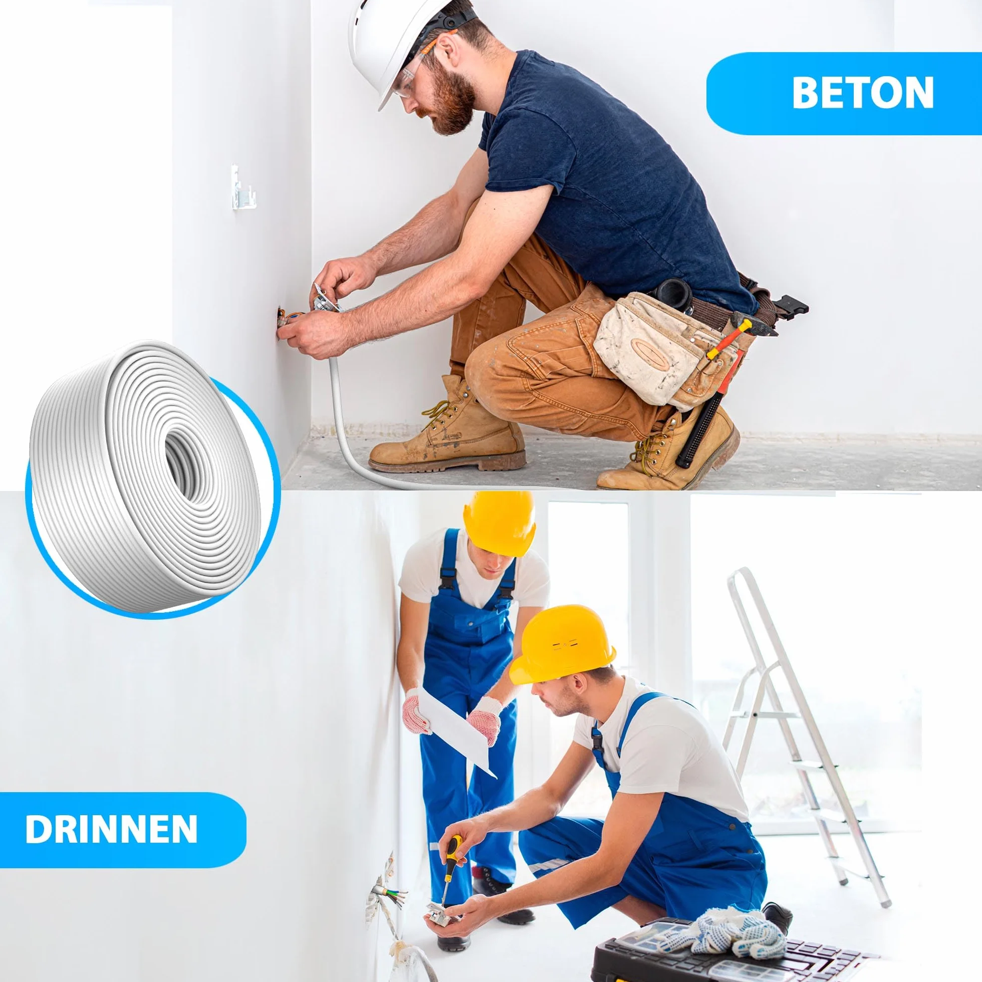 YSLY-JB 4 x 0,75 mm², elastyczny kabel sterujący, szary, do układania, przewód pomiarowy, kontrolny i regulacyjny do obrabiarek, przewód sterujący (40 m)