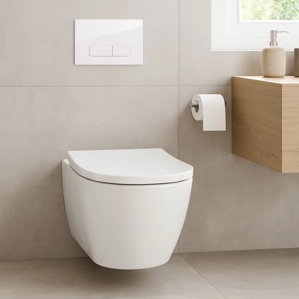 Przycisk Spłukujący Biały Alpejski Połysk do Geberit Duofix Sigma/Delta/Basic – Podwójne Spłukiwanie – Płytka Przyciskowa Wunderbad