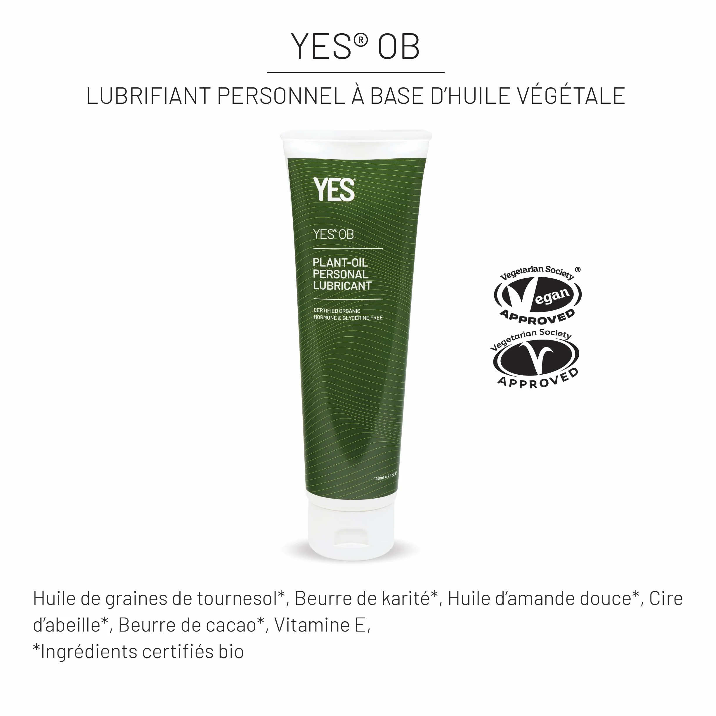 The Yes Yes Plant Oil Based Personal Lubricant, przezroczysty, 140 ml