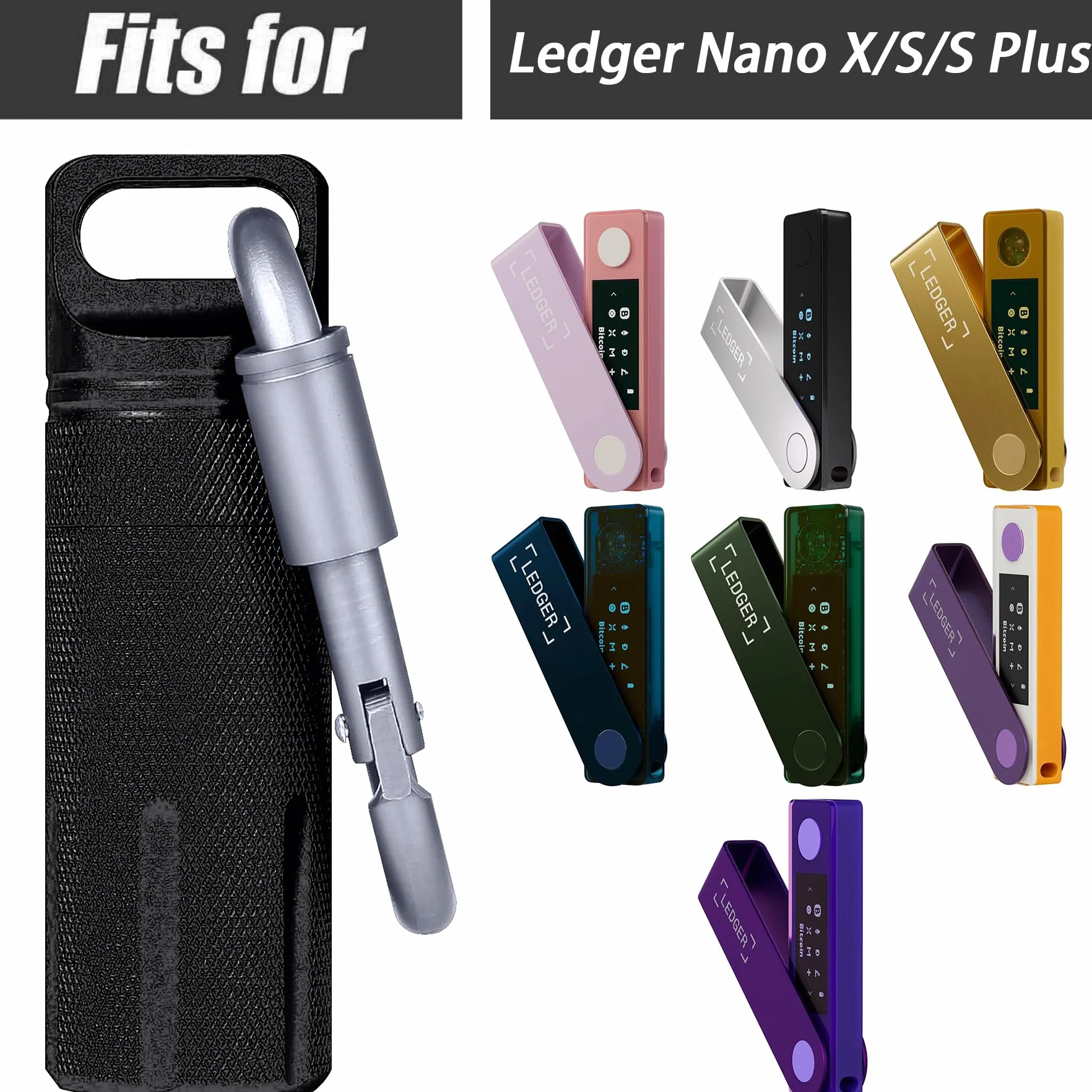 Aenllosi Do Ledger Nano X, Ledger Nano S Plus i Ledger Nano S - Etui ognioodporne, wodoodporne, stop