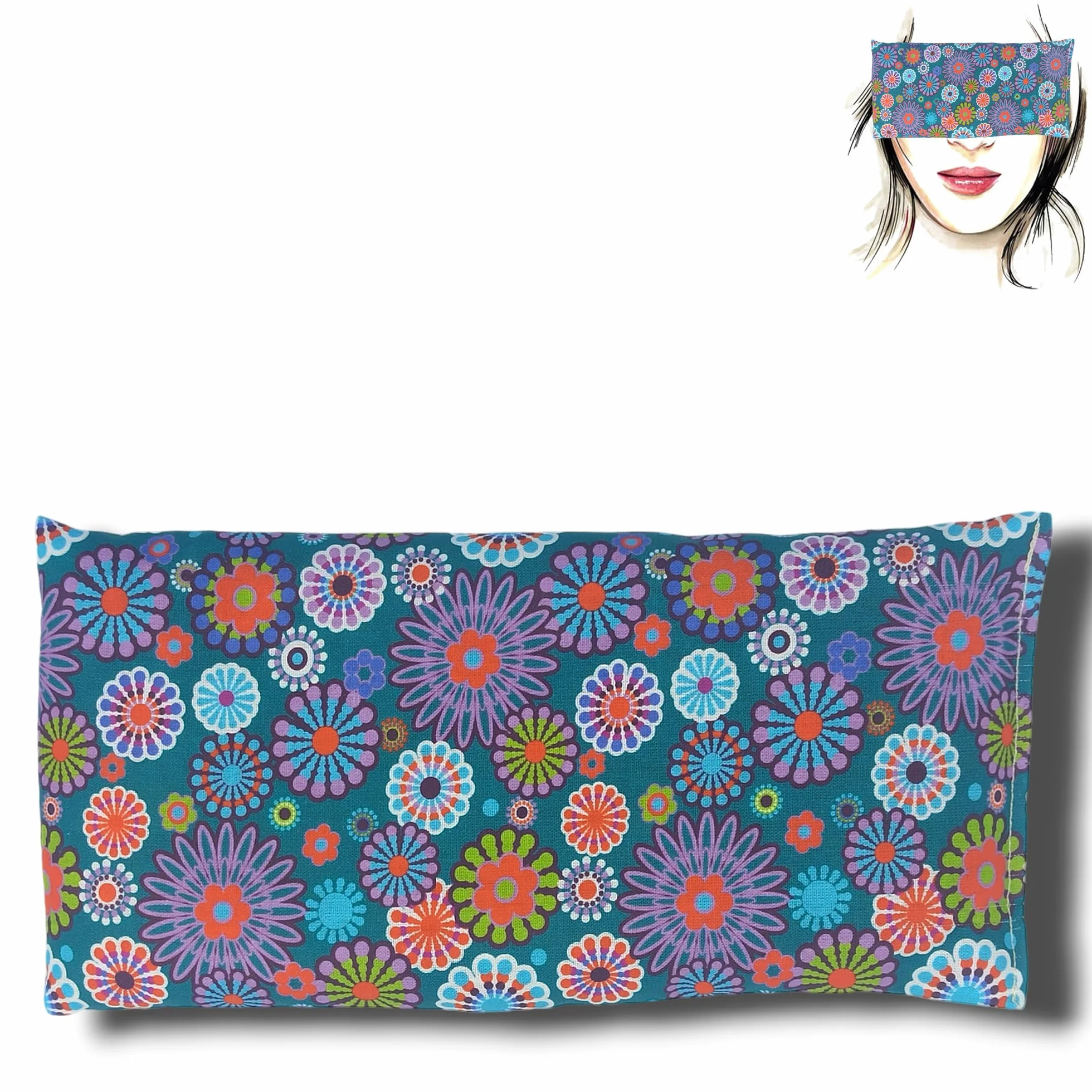 Poduszka pod oczy Mandalas | Nasiona lawendy i ryżu | joga, medytacja, relaks, odpoczynek oczu...