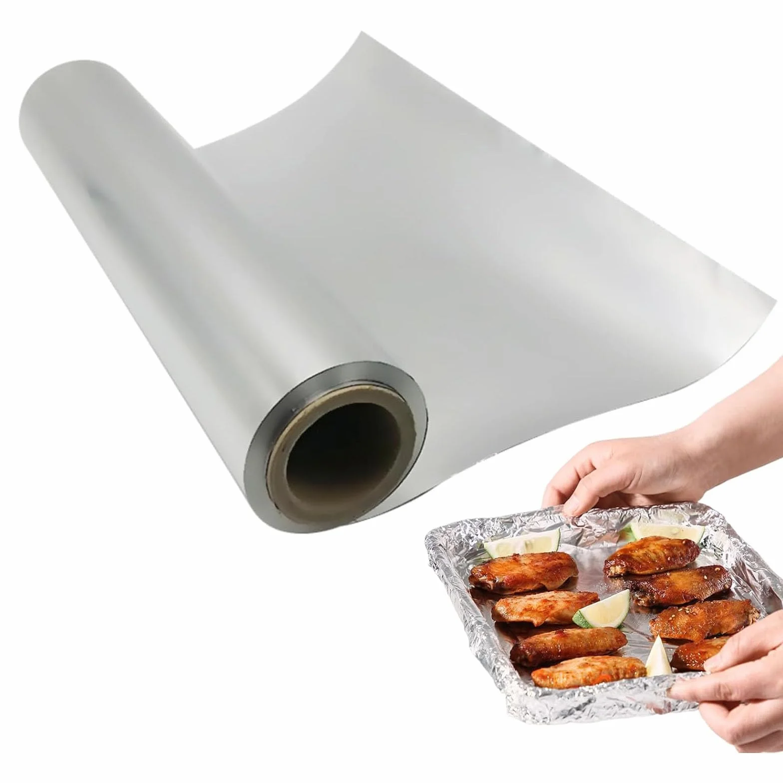 Folia aluminiowa do grilla, very wide catering roll, 60 m x 30 cm, for packaging, baking, cooking, barbecuing at home