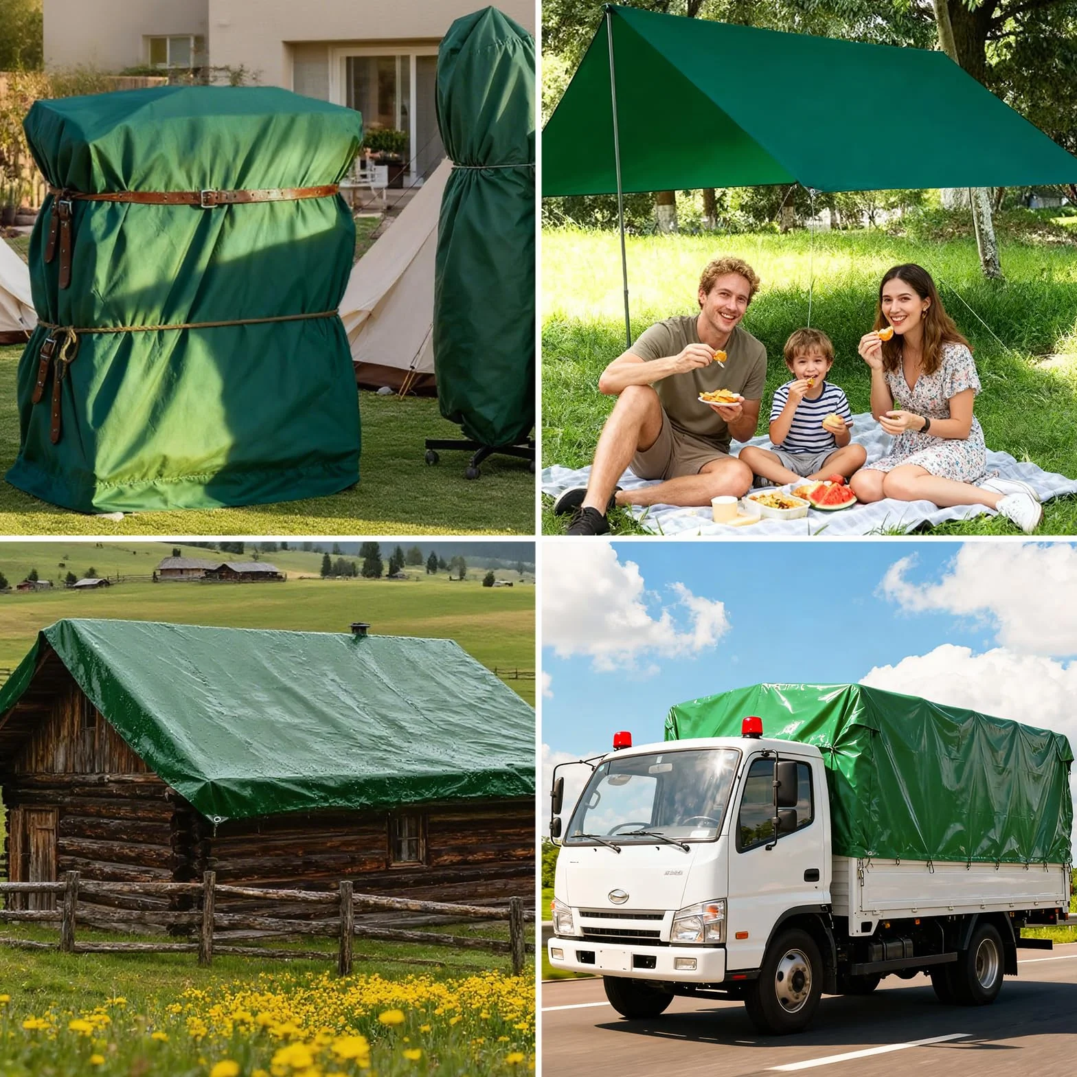 Plandeka okryciowa z oczkami, 440 g/m², plandeka do samochodów ciężarowych z oczkami, wodoszczelna, odporna na rozerwanie i promieniowanie UV, do samochodu, łodzi, przyczepy, basenu, konstrukcji