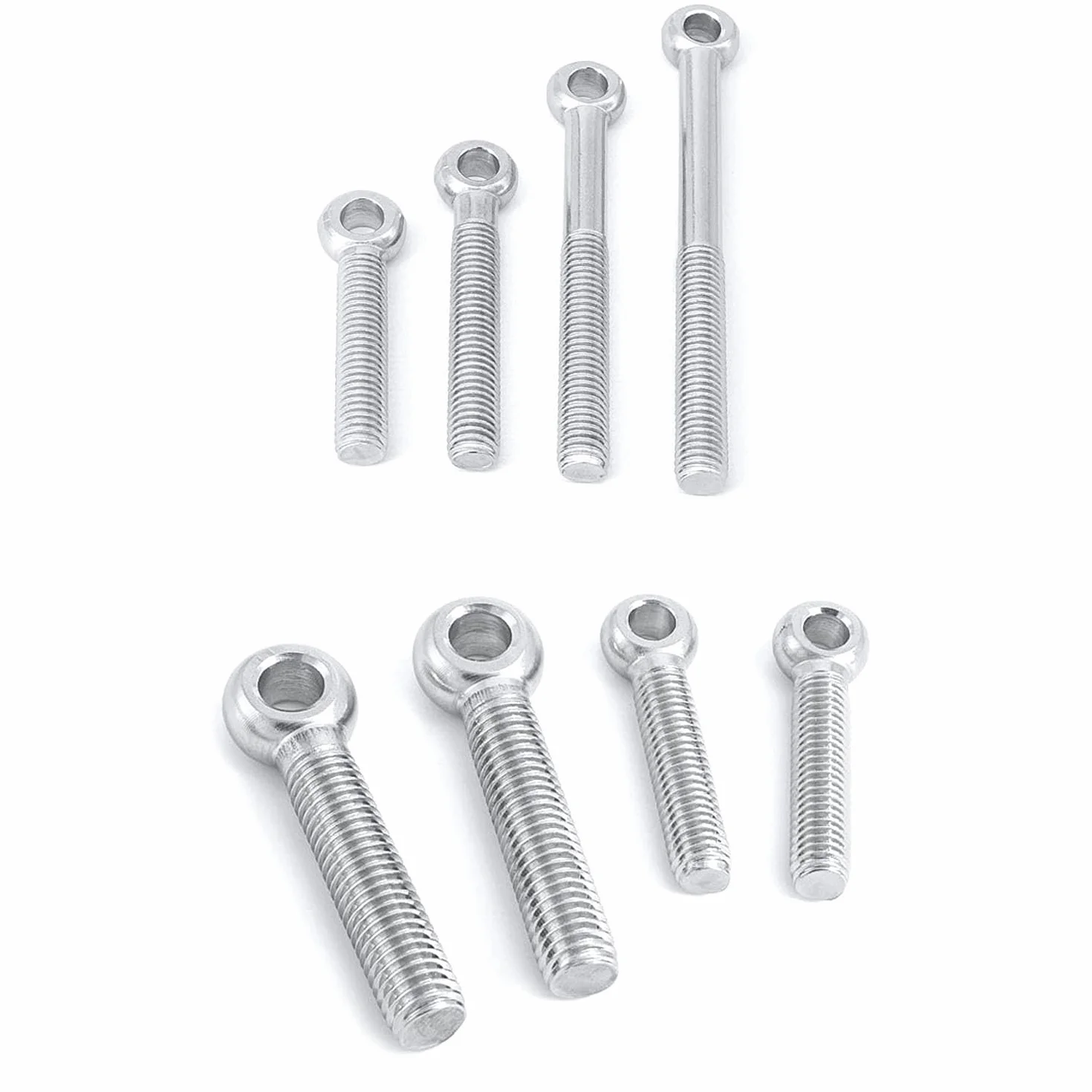 Śruba Oczkowa Do Podnoszenia Maszyn Z Ramieniem Obrotowym M5X15 Mm-M5X50 Mm, 10 Sztuk 304 Ze Stali Nierdzewnej Metryczne Śruby Oczkowe/M5X15Mm