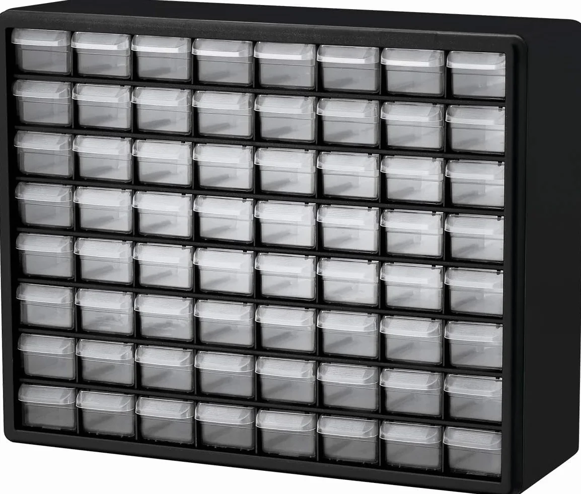 Akro-Mils 64-szufladowa szafka do organizacji - przechowywanie szuflad, Lego, skrzynki narzędziowej, organizer do makijażu i innych, 50 cm szer.