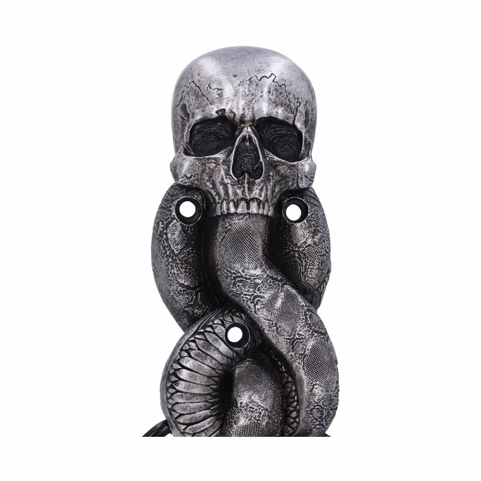 Nemesis Now Oficjalnie licencjonowana kołatka do drzwi Harry Potter The Dark Mark 23 cm, żywica, srebrna