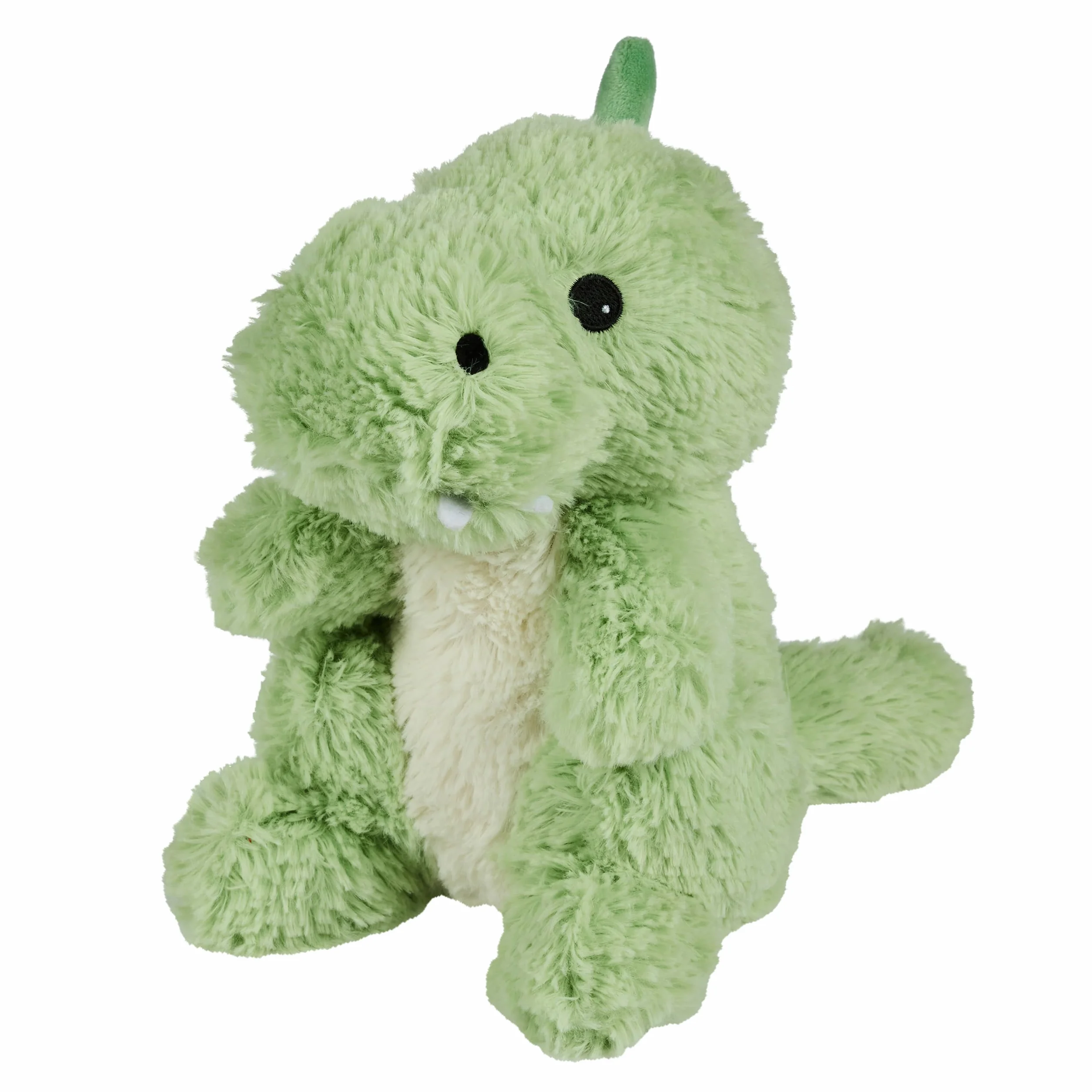 Pluszowa zabawka Warmies Green Baby Dino, woreczek pszeniczny do podgrzewania w mikrofalówce, w pełni podgrzewana poduszka grzewcza o zapachu francuskiej lewendy, rozmiar mniejszy