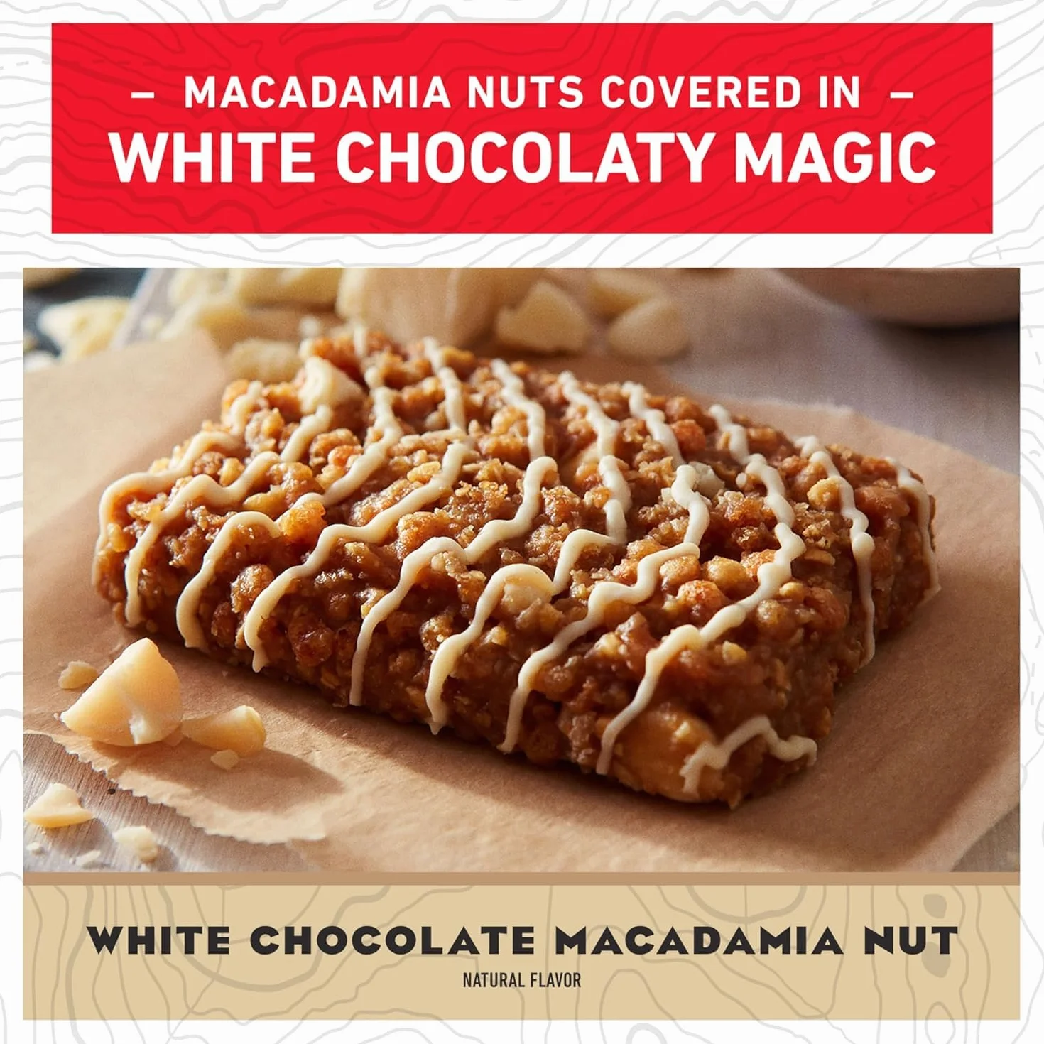 CLIF Bar White Chocolate Macadamia, 12x68g