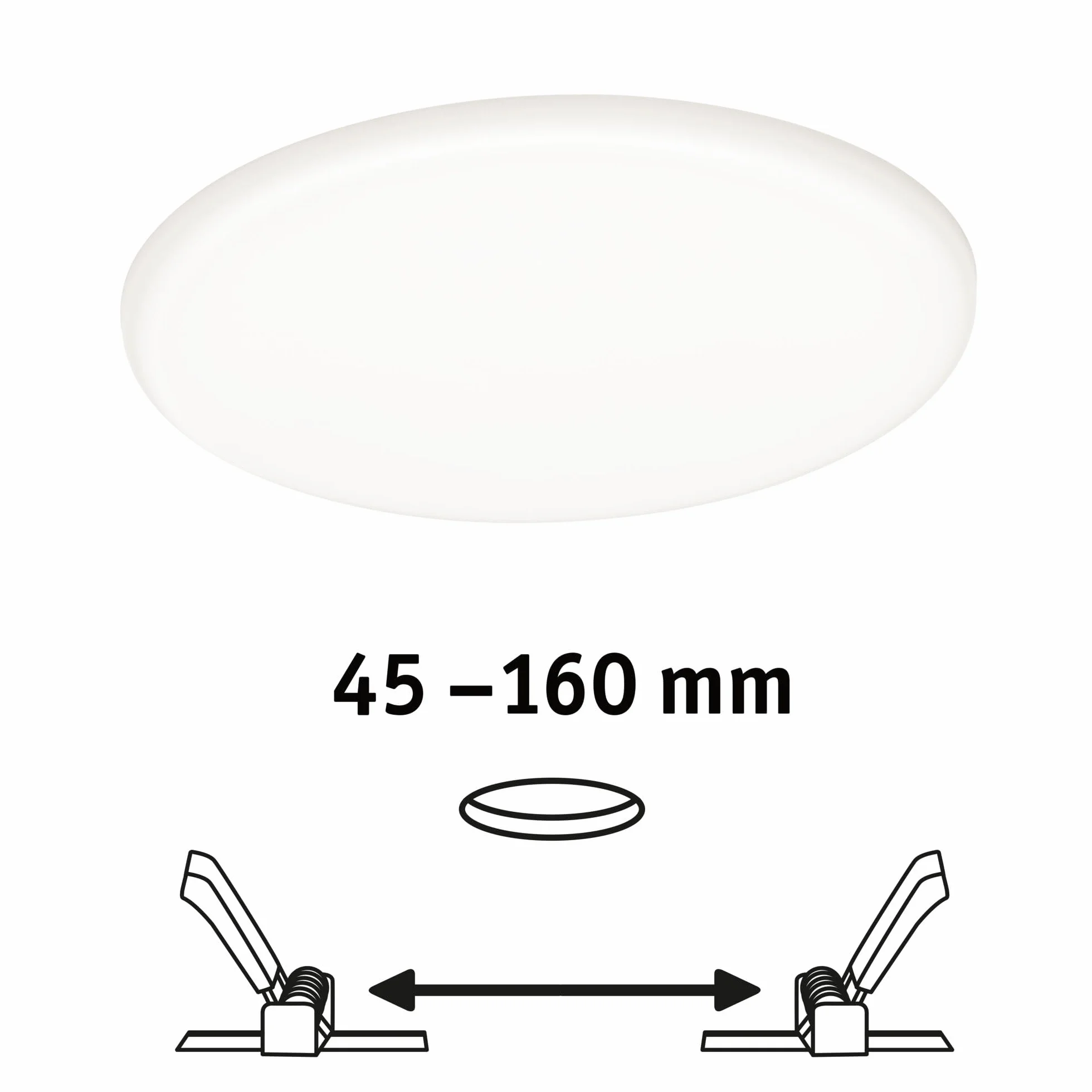 Paulmann Veluna VariFit Panel LED IP44 185mm Okrągła Oprawa Wpuszczana 17,5W 4000K Satynowa