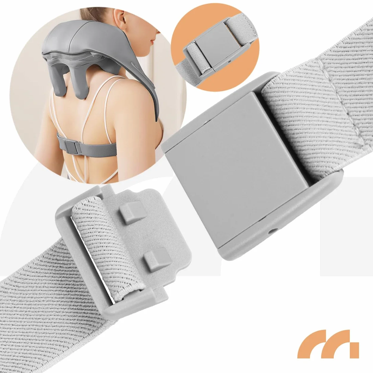 MalTec Masażer karku, pleców, karku, Shiatsu, bezprzewodowy, pas do masażu, ogrzewanie, ugniatanie, łagodzenie bólu mięśni i karku