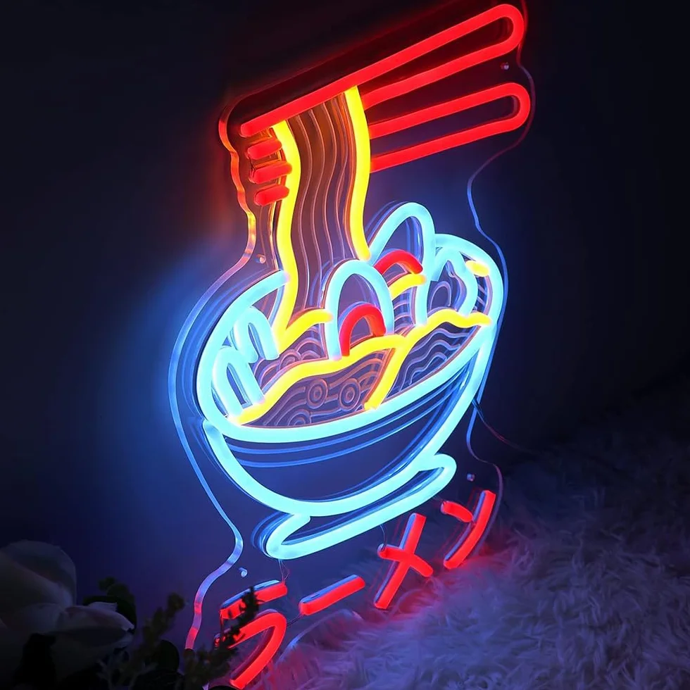 Znak LED Japońskie Sushi Neony Kawaii Światła Led Ścienne Dekoracyjne Koreańskie Lampki Nocne Strona Dekoracja Światło USB Regulacja jasności