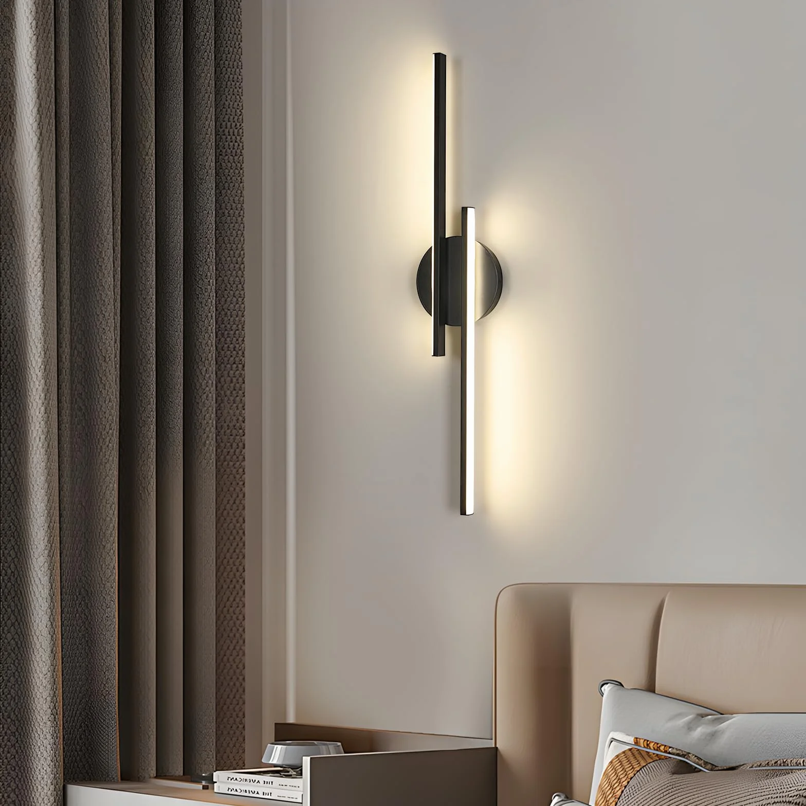 Lampa ścienna do wnętrz, LED, czarna, 4500 K