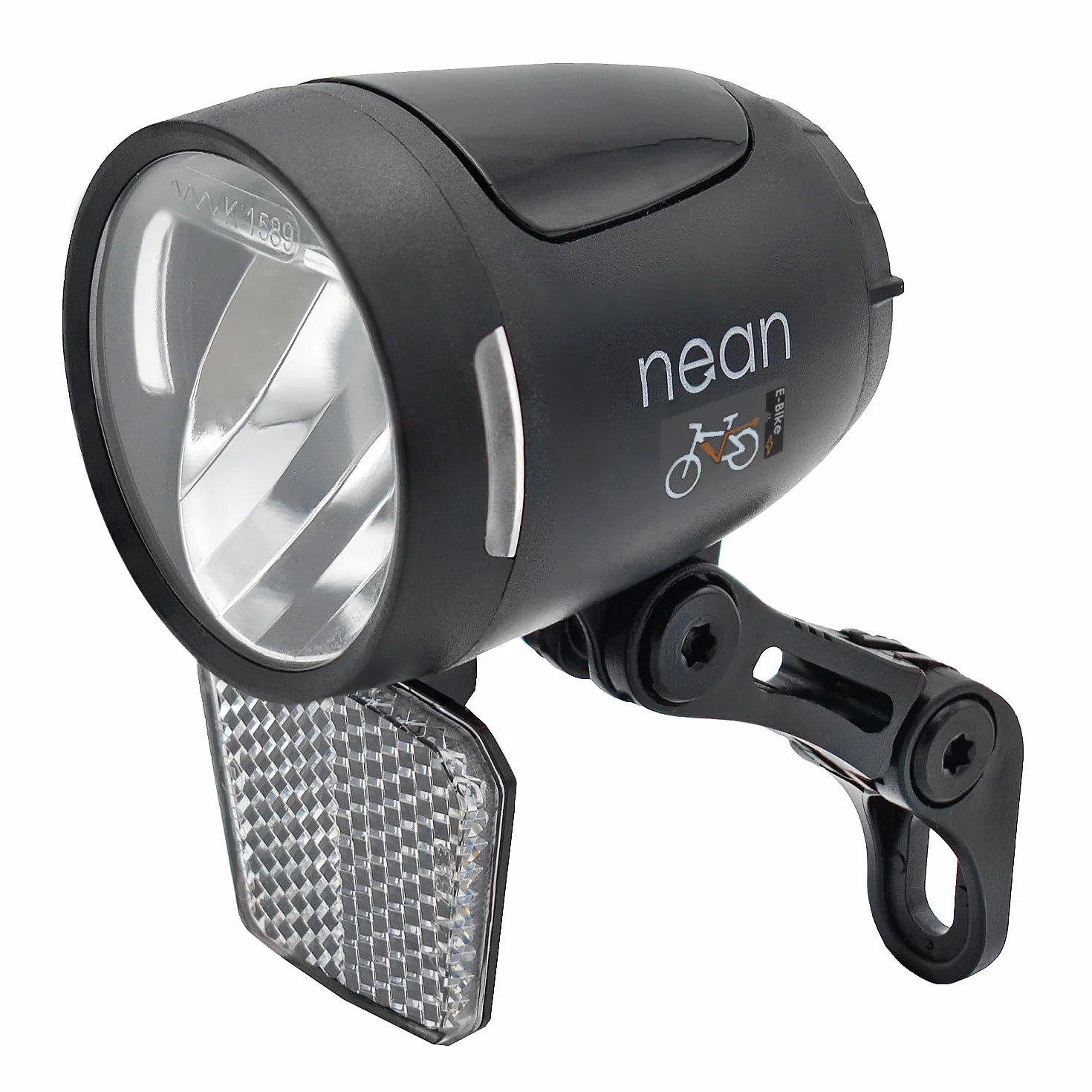 nean Rowerowy rower elektryczny lampa przednia 90 LUX z reflektorem i dopuszczeniem do ruchu drogowego