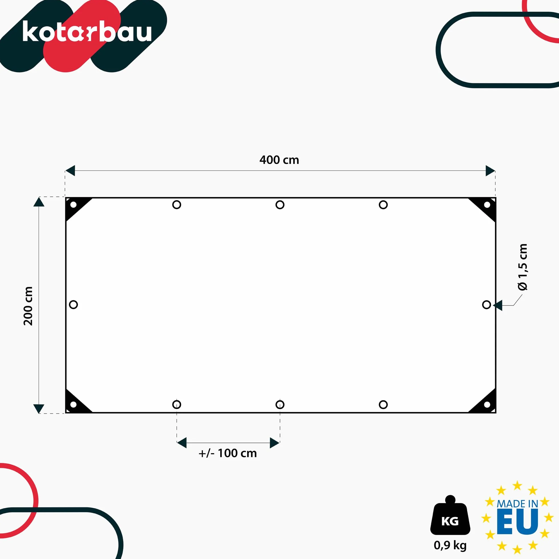 KOTARBAU® Plandeka 120 G/M2 - Płachta Ochronna Okryciowa - 2 X 4 M - Folia Szklarniowa - Mocna - Gruba - Zbrojona - Uniwersalna - Wodoodporna - Przezroczysta - Transparentna
