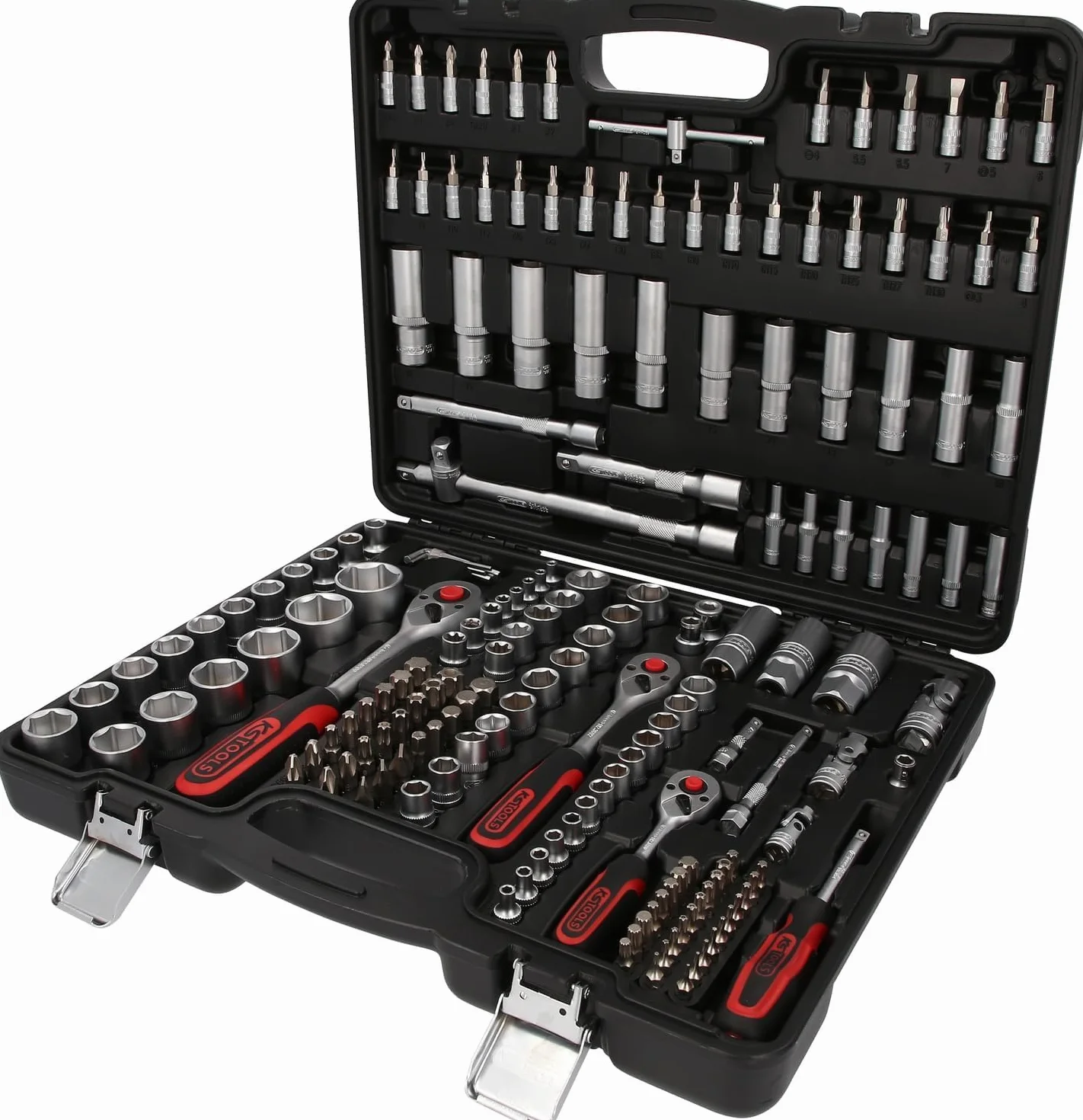 KS Tools 917.0779 1/4"+3/8"+1/2" Zestaw Kluczy Nasadowych, 179-szt & HAZET Zestaw wkrętaków 810SPC/6, 6-częściowy z antypoślizgową 3-komponentową rękojeścią do przenoszenia dużych sił