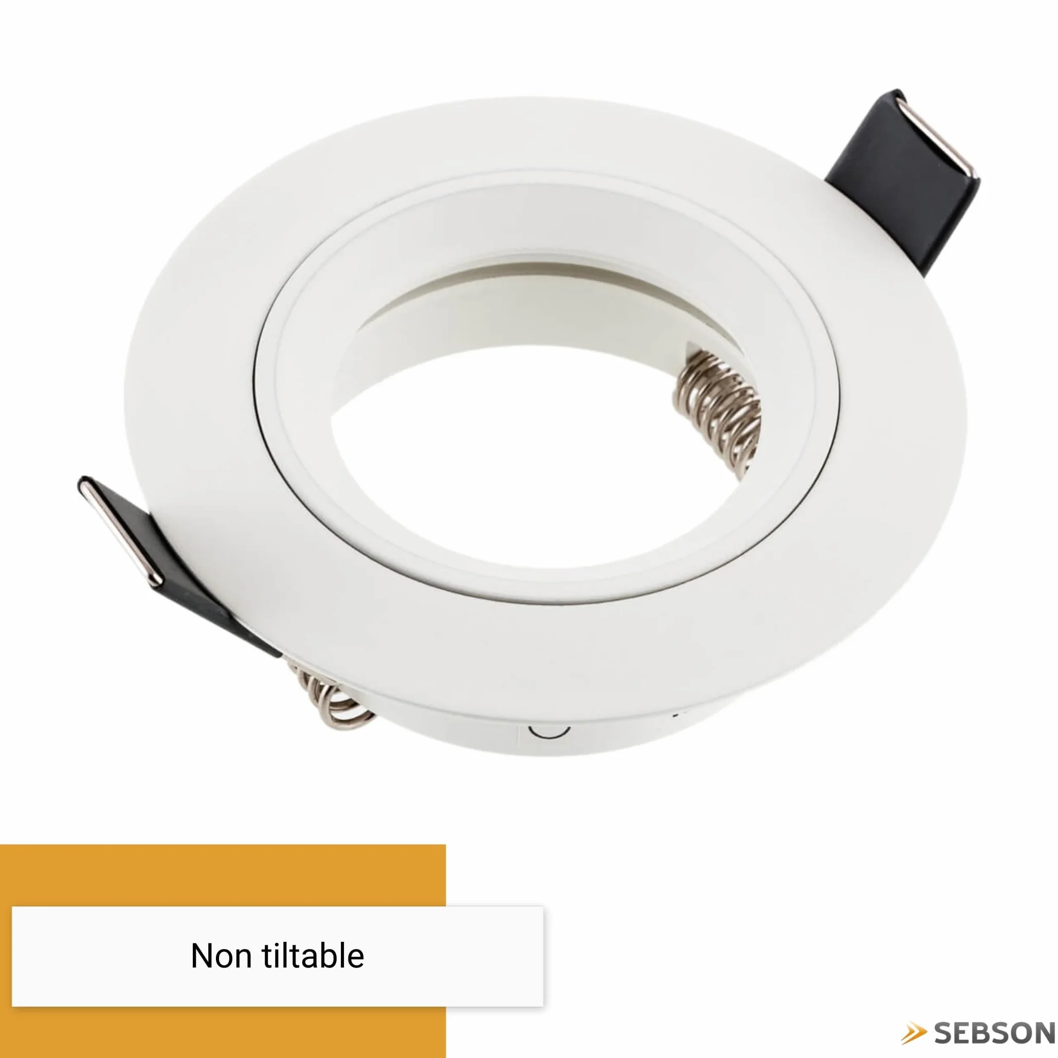 SEBSON Reflektor wpuszczany z gniazdem GU10 - Otwór montażowy sufitowy ø65mm (min. 60mm, maks. 70mm) - wpuszczana lampa sufitowa Ø80x24mm - Zestaw 12 szt