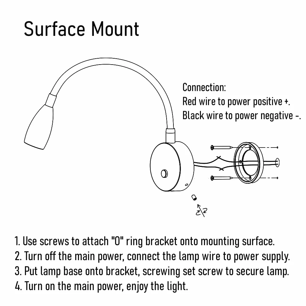 acegoo Lampa do czytania LED 12 V samochód kempingowy z ładowarką USB do łóżka nocnego, elastyczna szyjka łabędzia do ściemniania DC12-24 V do kabiny, ciężarówki, przyczepy kempingowej (czarny połysk)