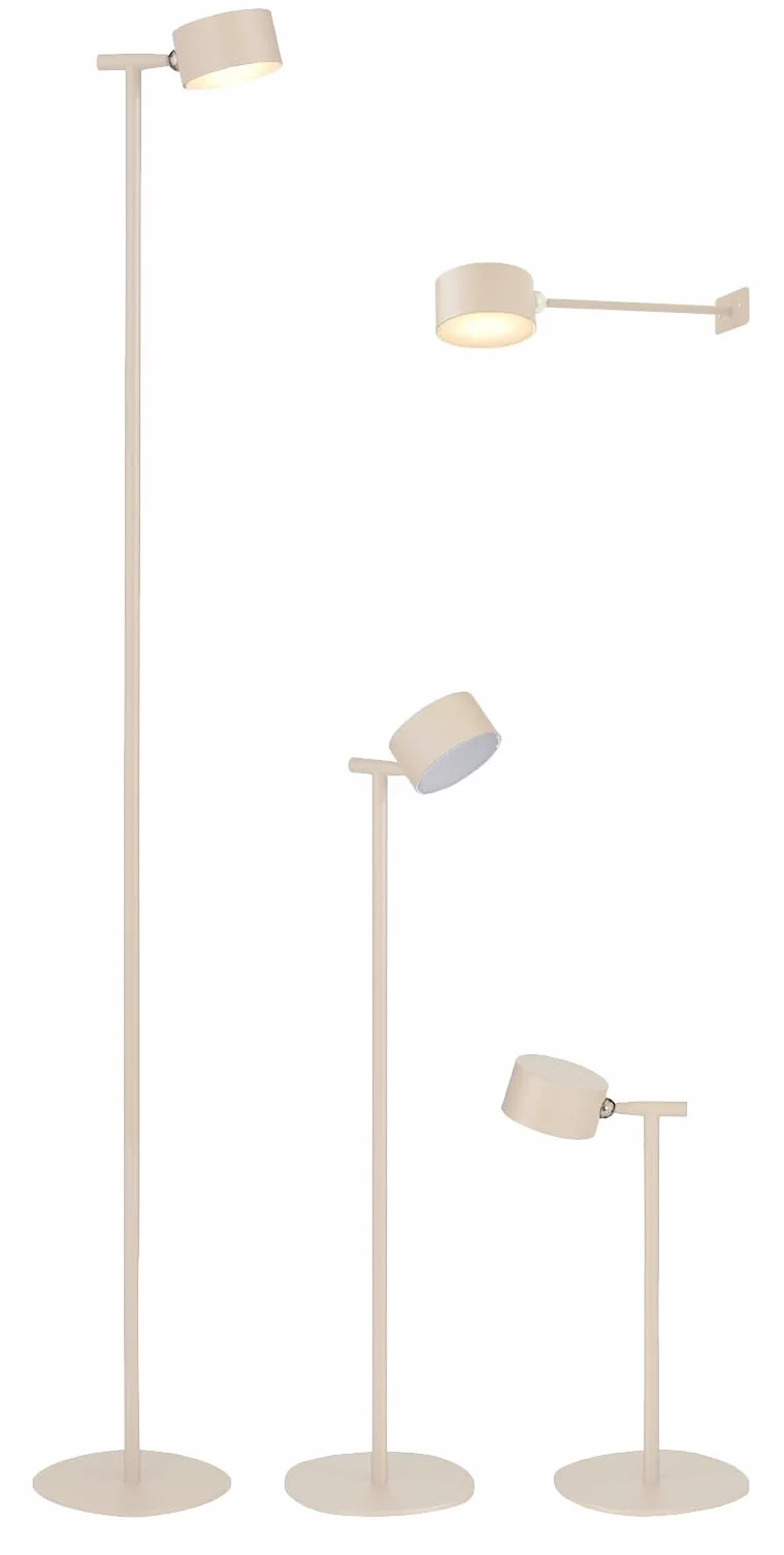 Northpoint Akumulatorowa lampa stojąca LED 3 w 1, lampa do czytania, ściemniana, elastyczna, jako stojąca lampa ścienna i stołowa, ciepłe białe światło (3000 K), do wewnątrz i na zewnątrz, regulacja