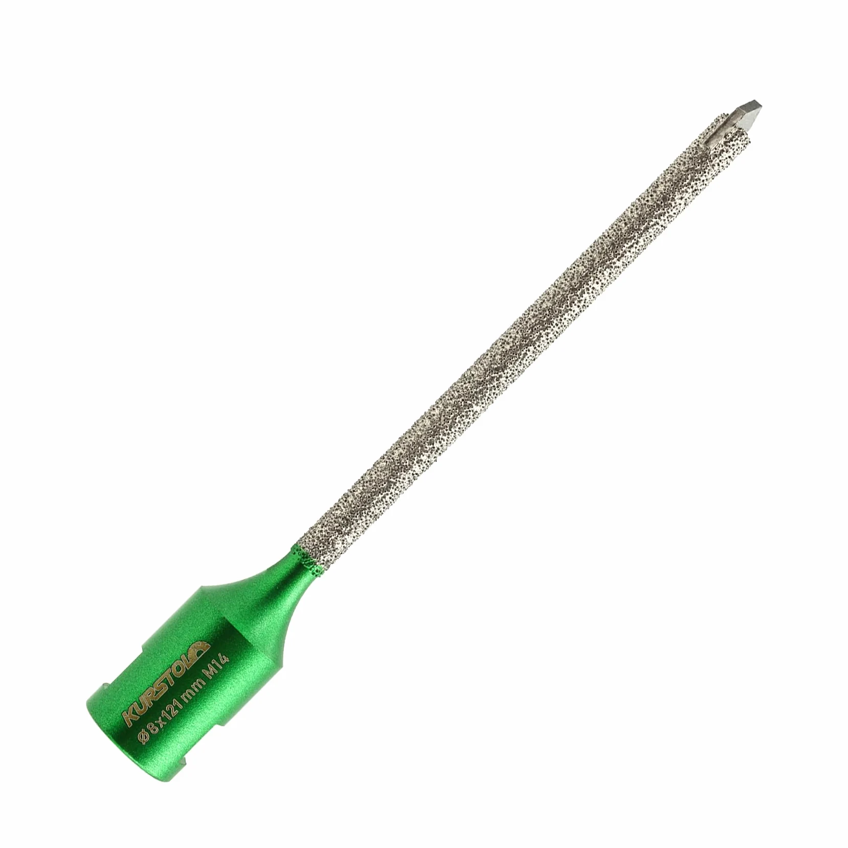 Diamentowa zaprawa grabicza – 8 mm x 121 mm z gwintem M14, głowica z węglika wolframu do muru, wspólnego usuwania zapraw, muru, betonu kątowego frezu