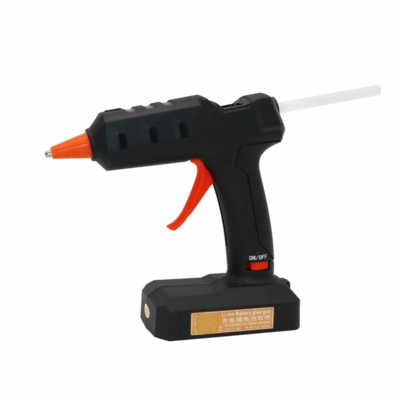 50W bezprzewodowy pistolet do klejenia na gorąco z baterią litową, domowa produkcja DIY, naprawa, klejenie, bezprzewodowy pistolet do klejenia na gorąco z 7 mm sztyftem klejowym Bezwysiłkowe tworzenie