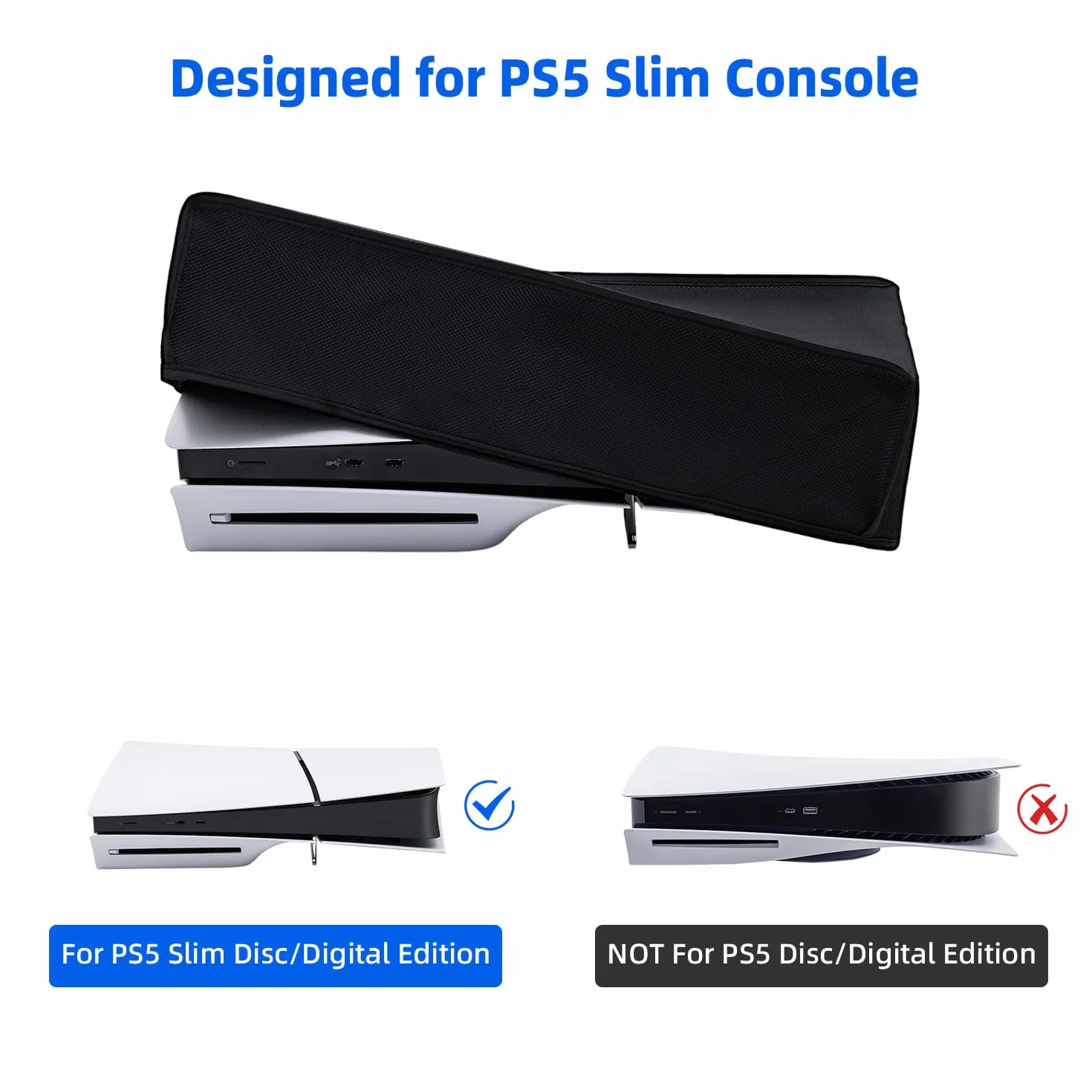 Wigearss Wodoodporna osłona przeciwpyłowa dla PS5 Slim