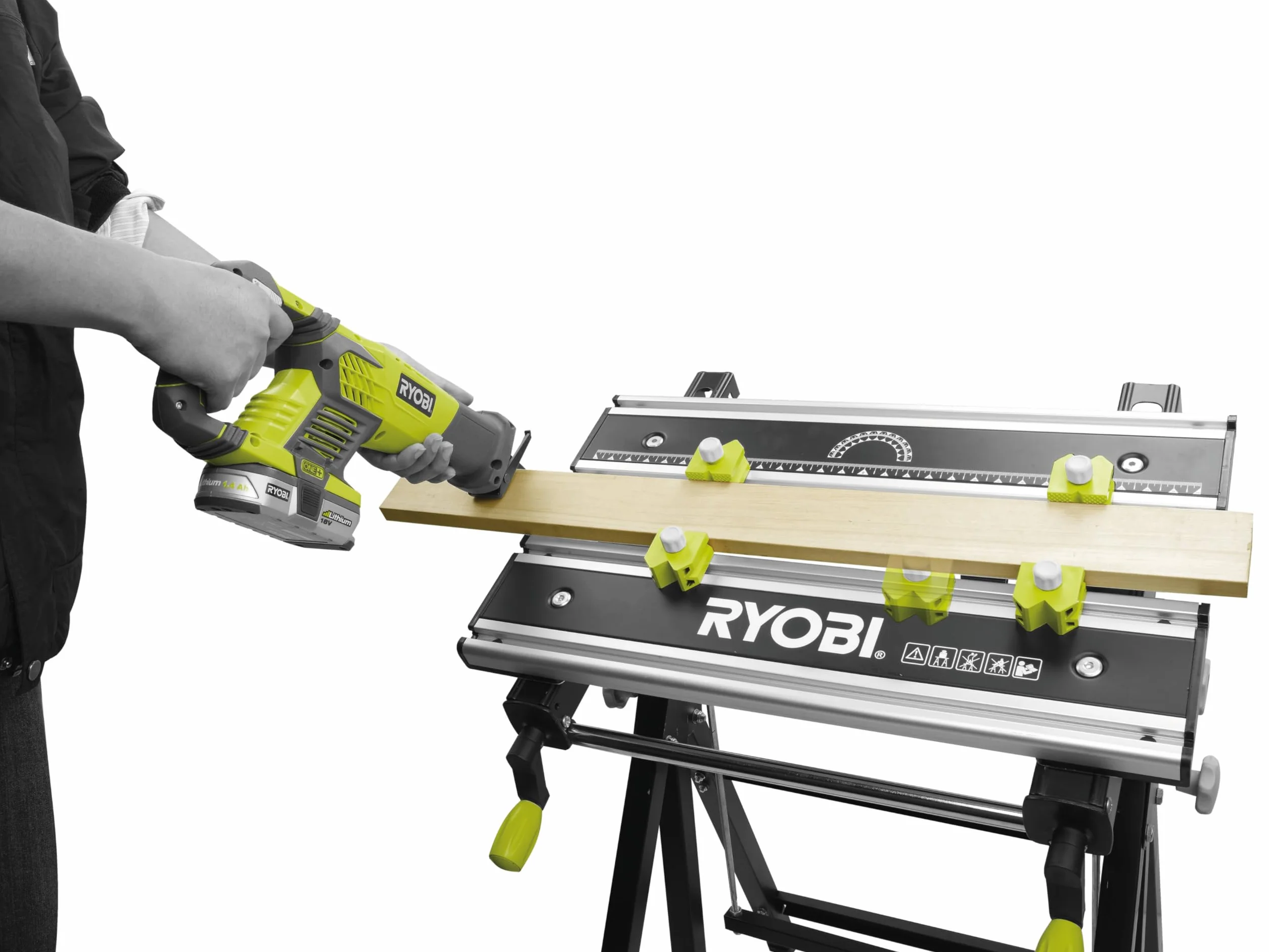 Ryobi RWB03 regulowana metalowa składana ławka robocza, czarna