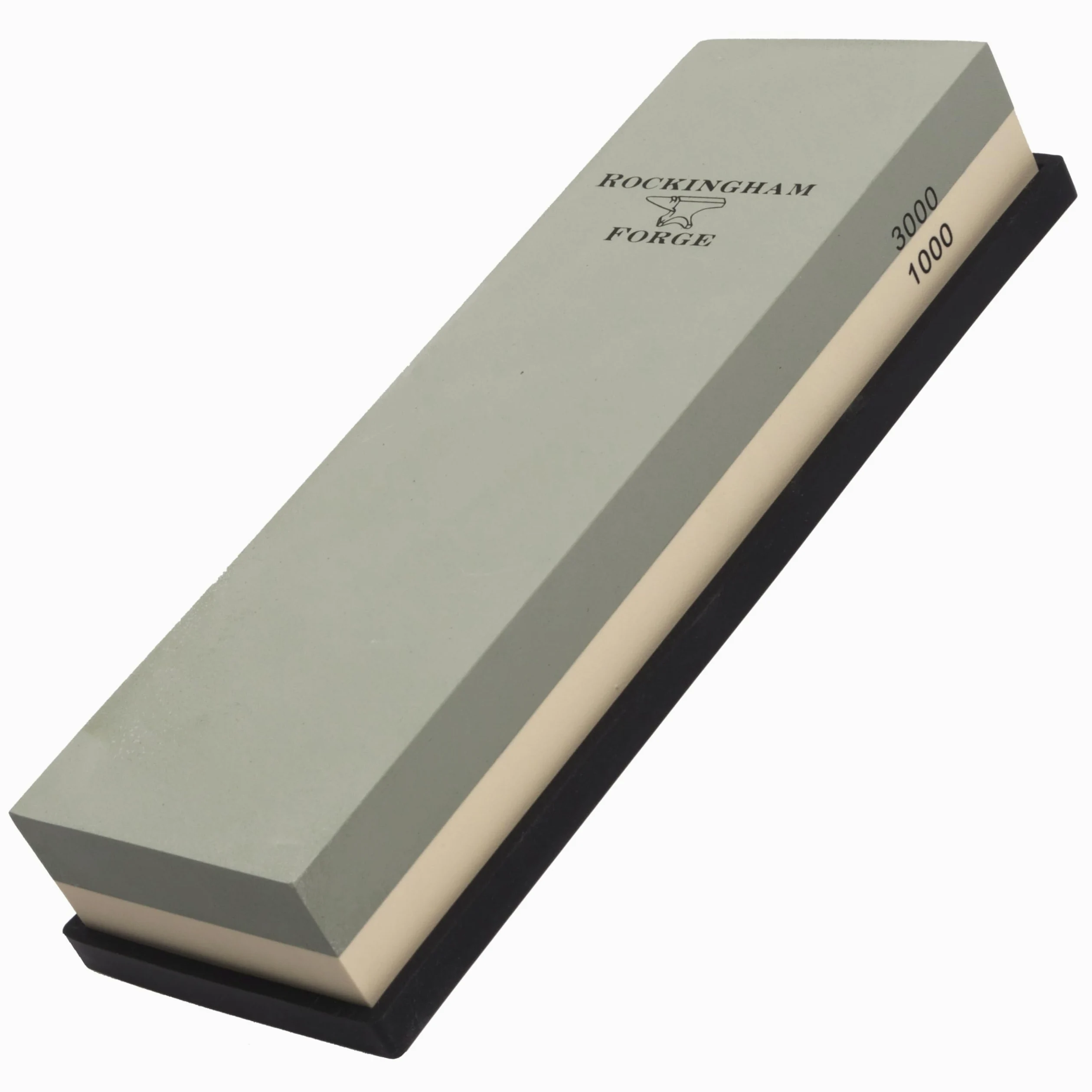 Rockingham Forge SUPERSHARP Kombinowany kamień do ostrzenia 2 w 1 średni/drobny 1000/3000 ziarnistość - Profesjonalne ostrzenie noży Dwa kamienie w jednym z antypoślizgową podstawą