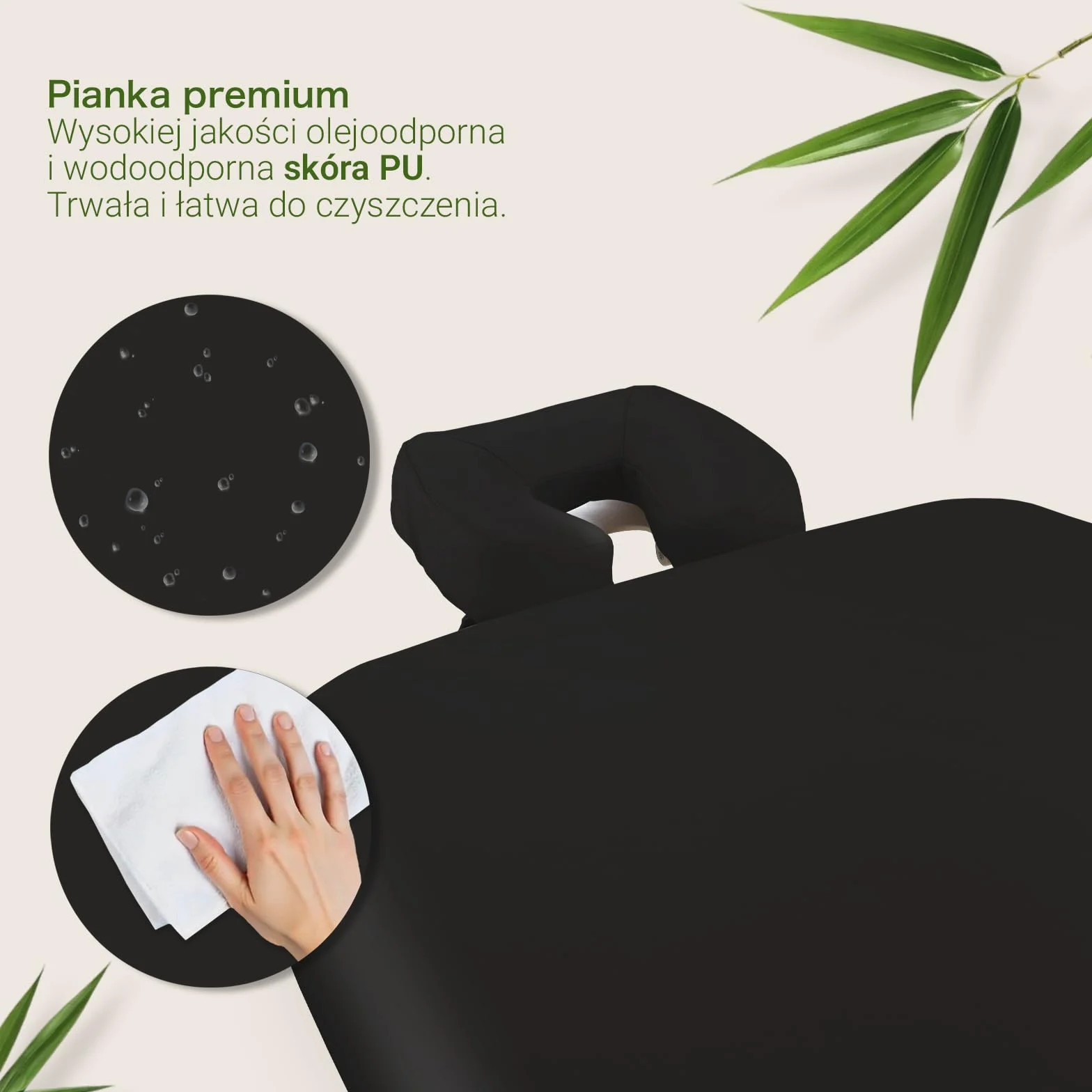 MASSUNDA Mobile Comfort Deluxe stół do masażu składany z regulacją wysokości szeroki lite drewno ergonomiczny zagłówek
