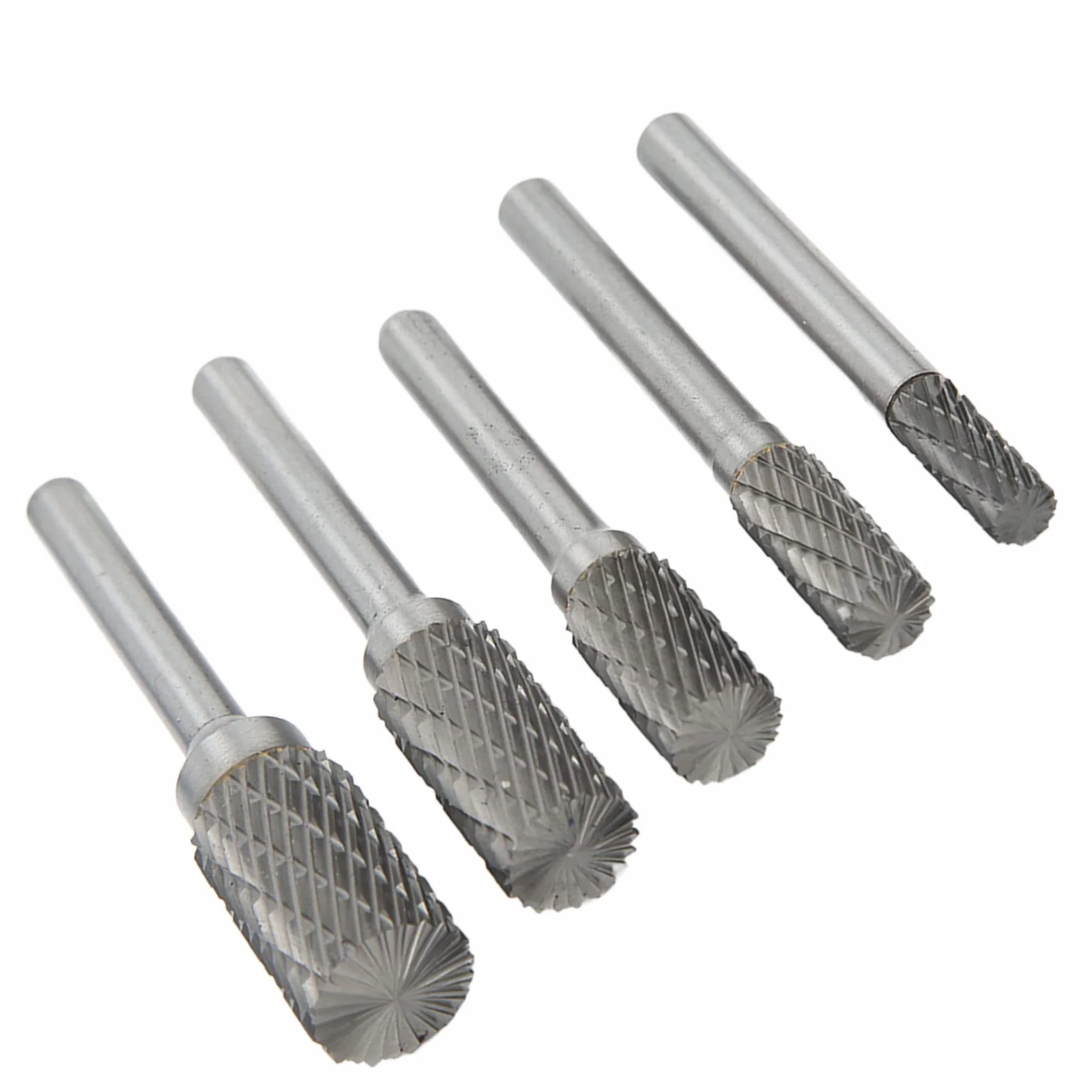 5 Sztuk Pilników Obrotowych do Metalu, Zestaw Trzpieni 6 Mm z Podwójnym Nacięciem z Węglików Spiekanych, Zestaw Aluminiowych Trzpieni Obrotowych do Obróbki Metali Rzeźba w