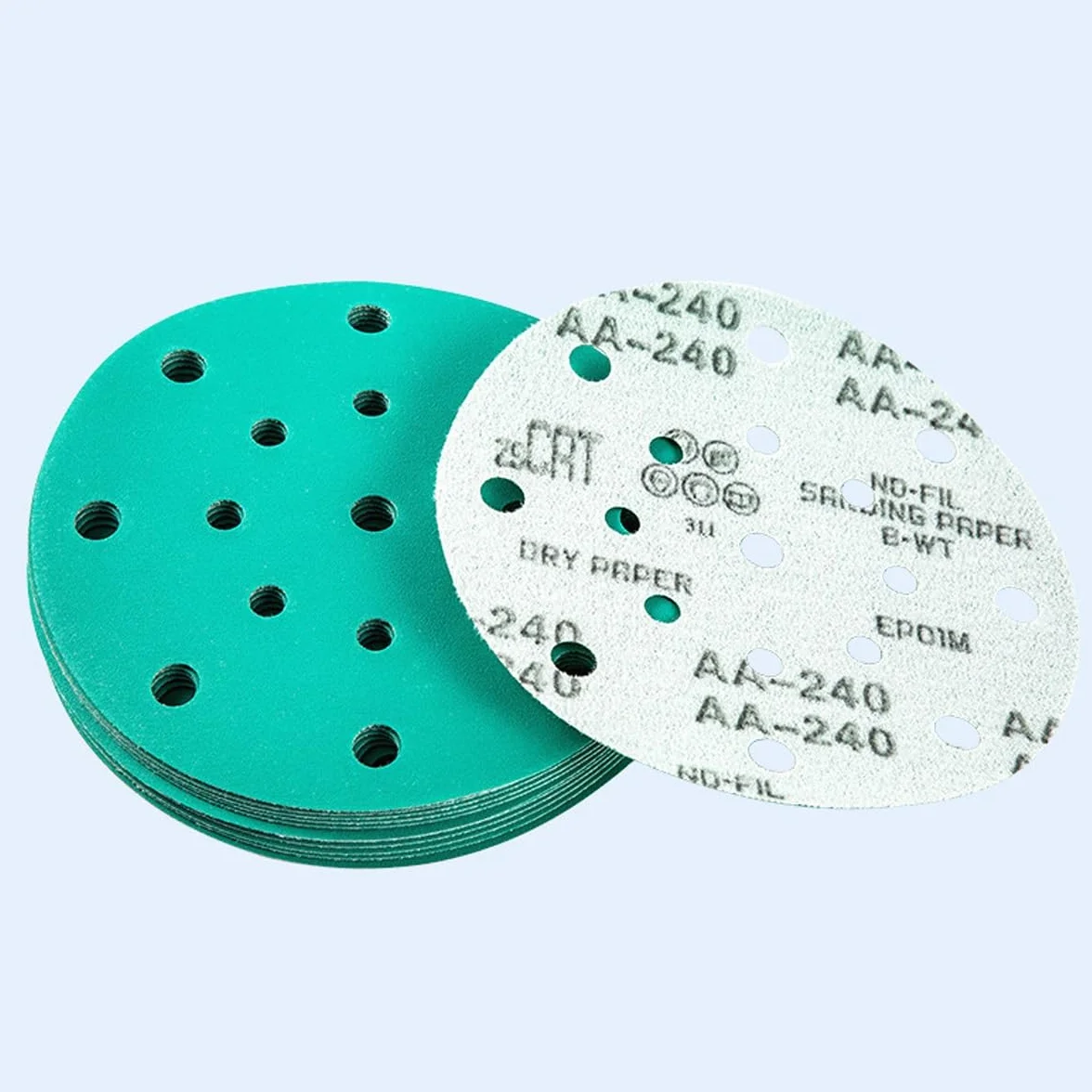 Tarcze szlifierskie 150 mm — 100 szt. podkładek szlifierskich z rzepem i ziarnem 60–2000 do szlifierki oscylacyjnej losowej(320grit)