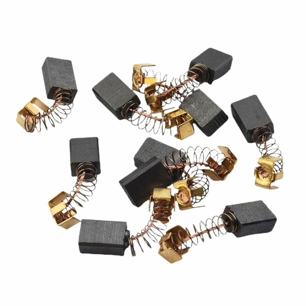 10 szt. szczotki węglowe części zamienne mi ni wiertarka elektryczna szlifierka zamiennik do silników elektrycznych narzędzie obrotowe 12 x 8 x 5 mm